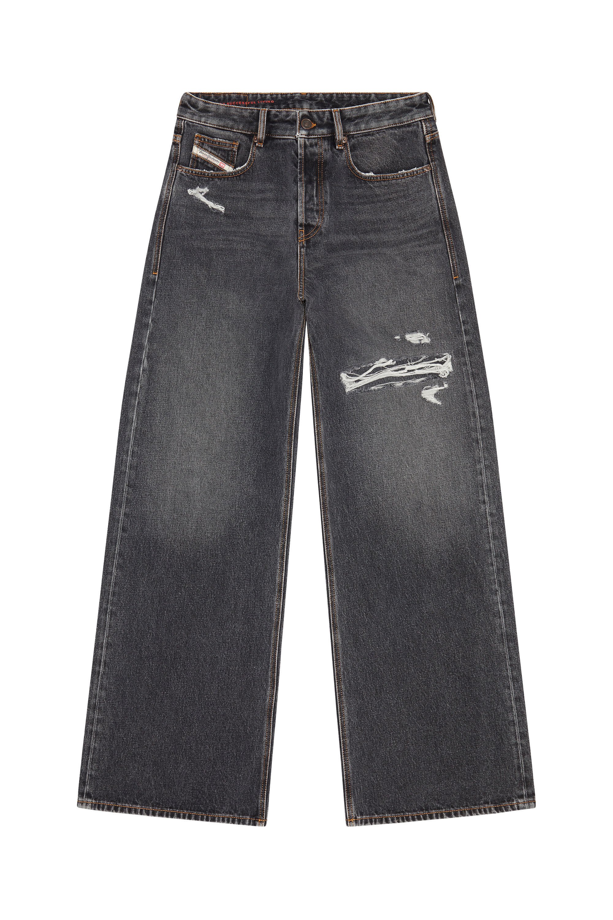 Diesel - Male's Relaxed Jeans D-Rise 007F6, ブラック/ダークグレー - 2