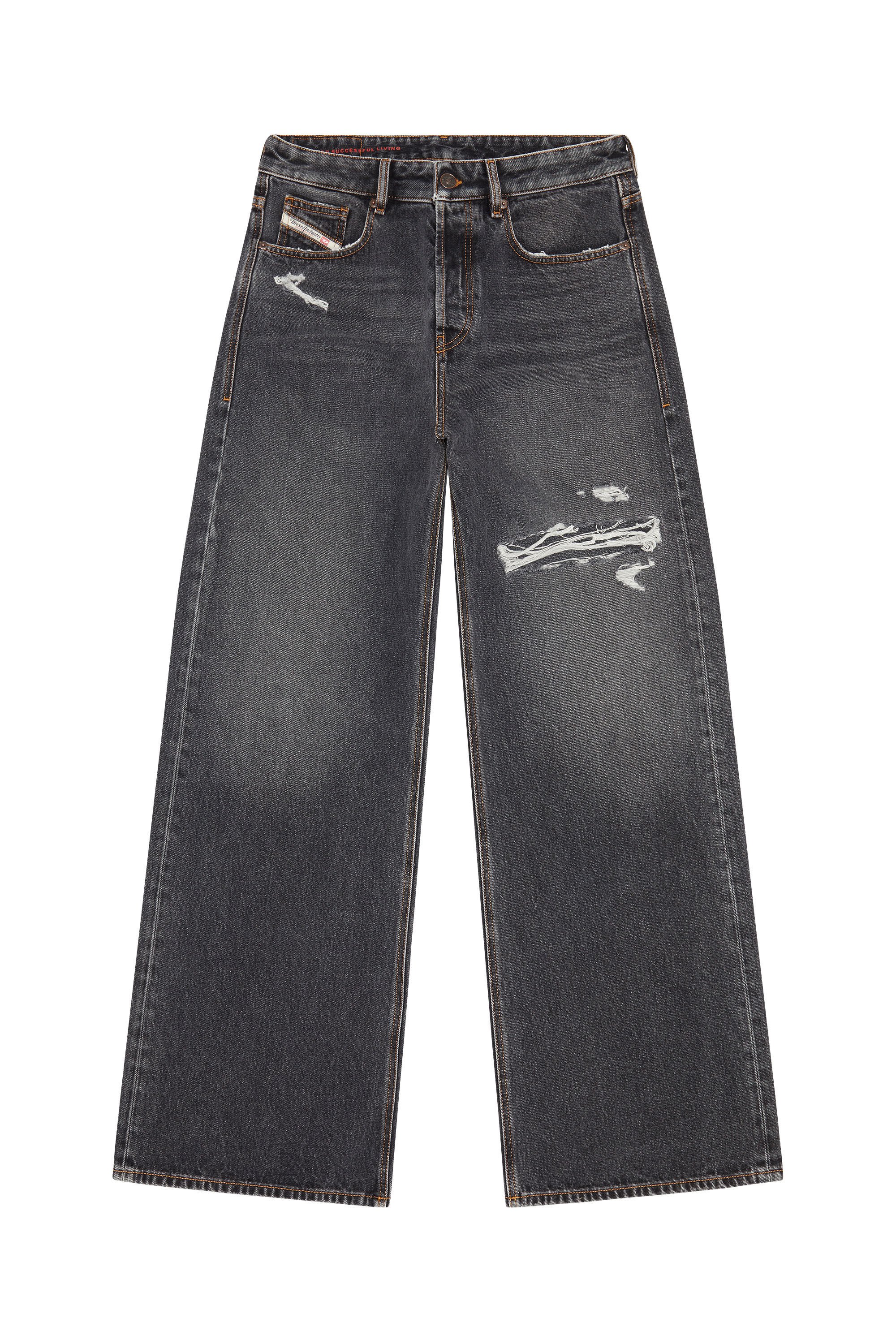 Diesel - Straight Jeans D-Rise 007F6, ブラック/ダークグレー - Image 2