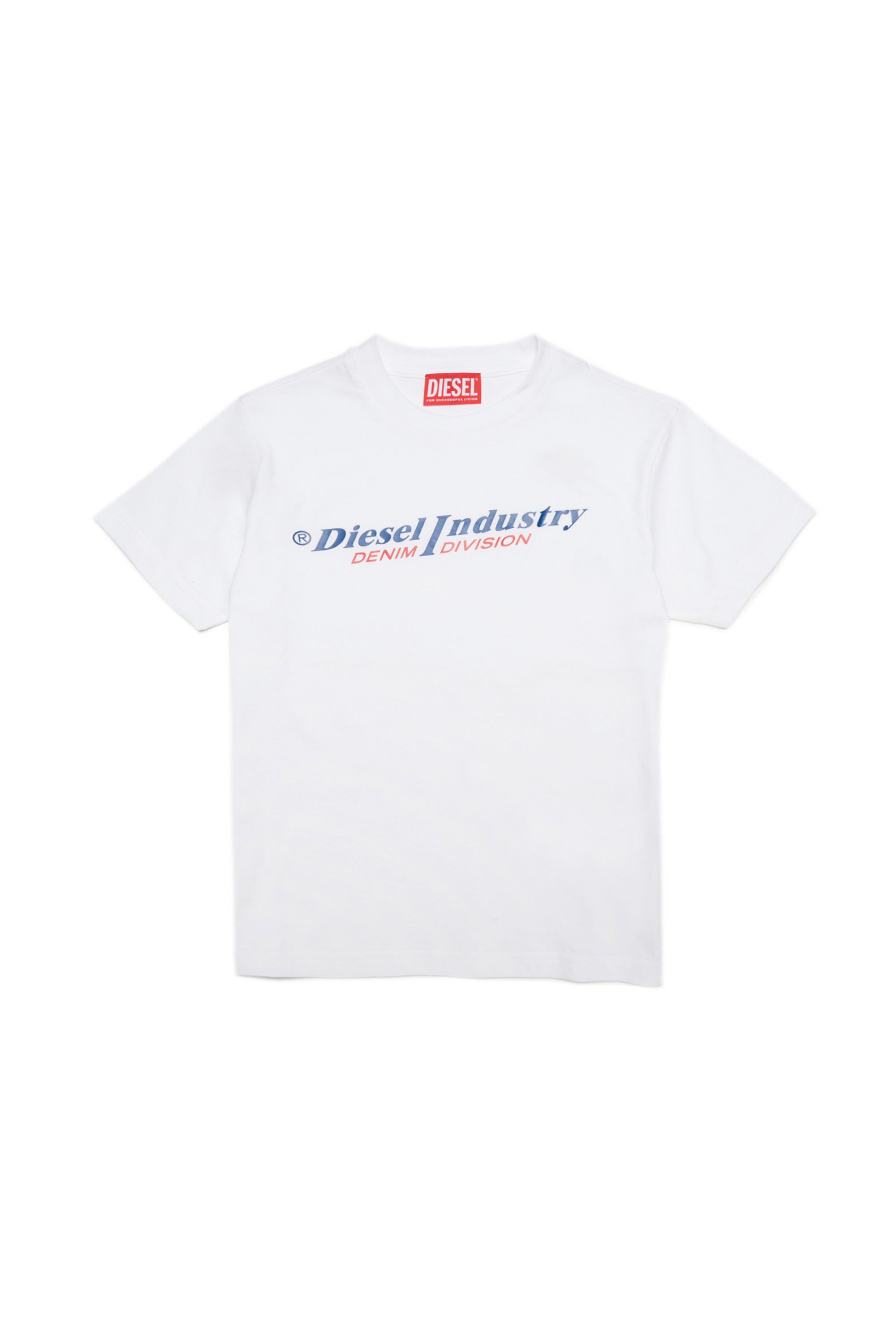 Diesel - TDIEGORIND, Male's キッズ Tシャツ ロゴ in ホワイト - 1