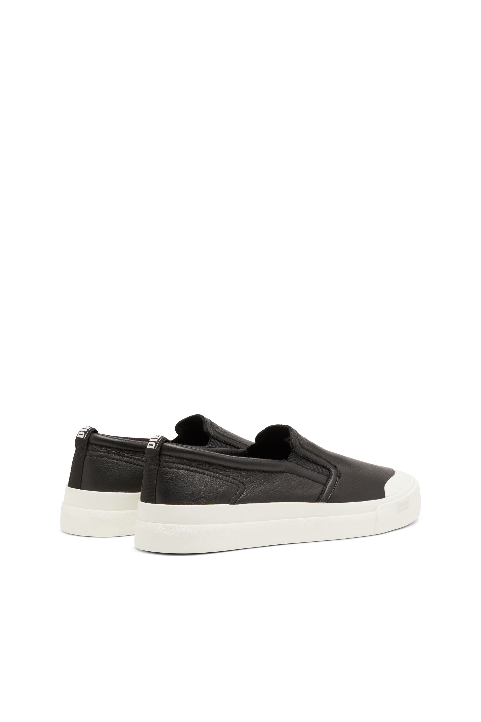 Diesel - S-ATHOS SLIP ON, Male's S-Athos-Slip-on sneakers in plain leather in ブラック - 4