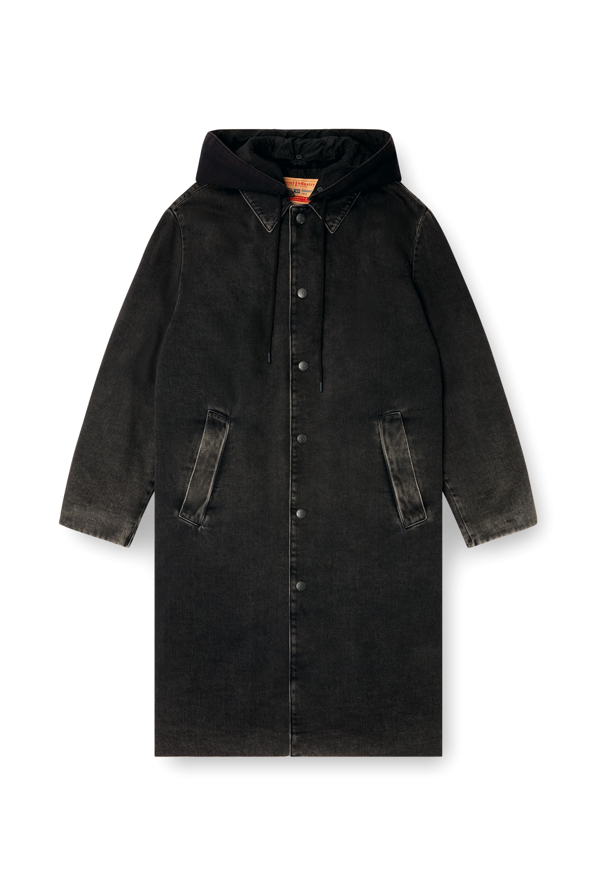 Diesel - D-JAKO-S, Male's Hybrid coat in denim and jersey in ブラック - 2