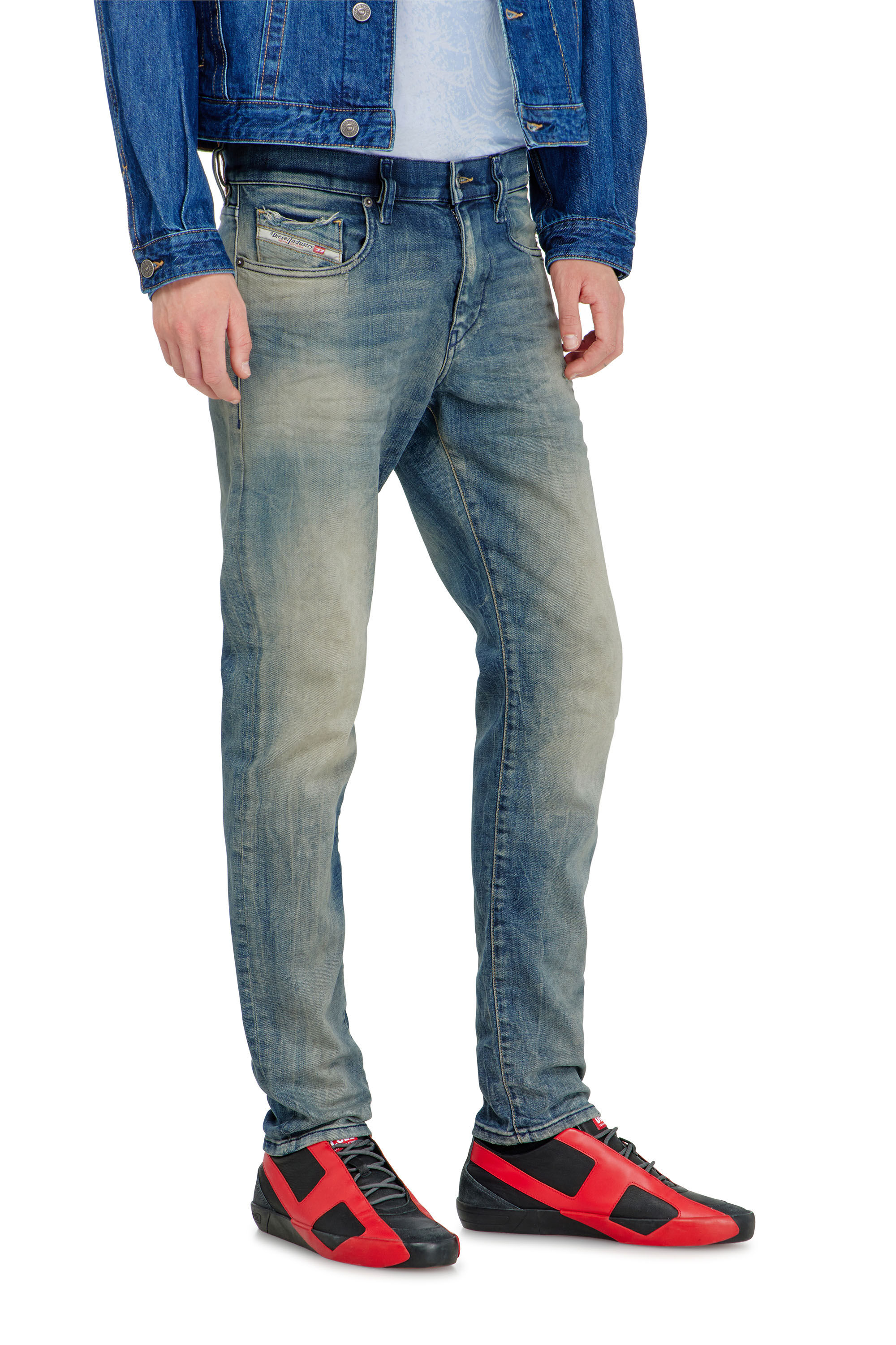 Diesel - Male's Slim Jeans 2019 D-Strukt 09N45, ミディアムブルー - 6