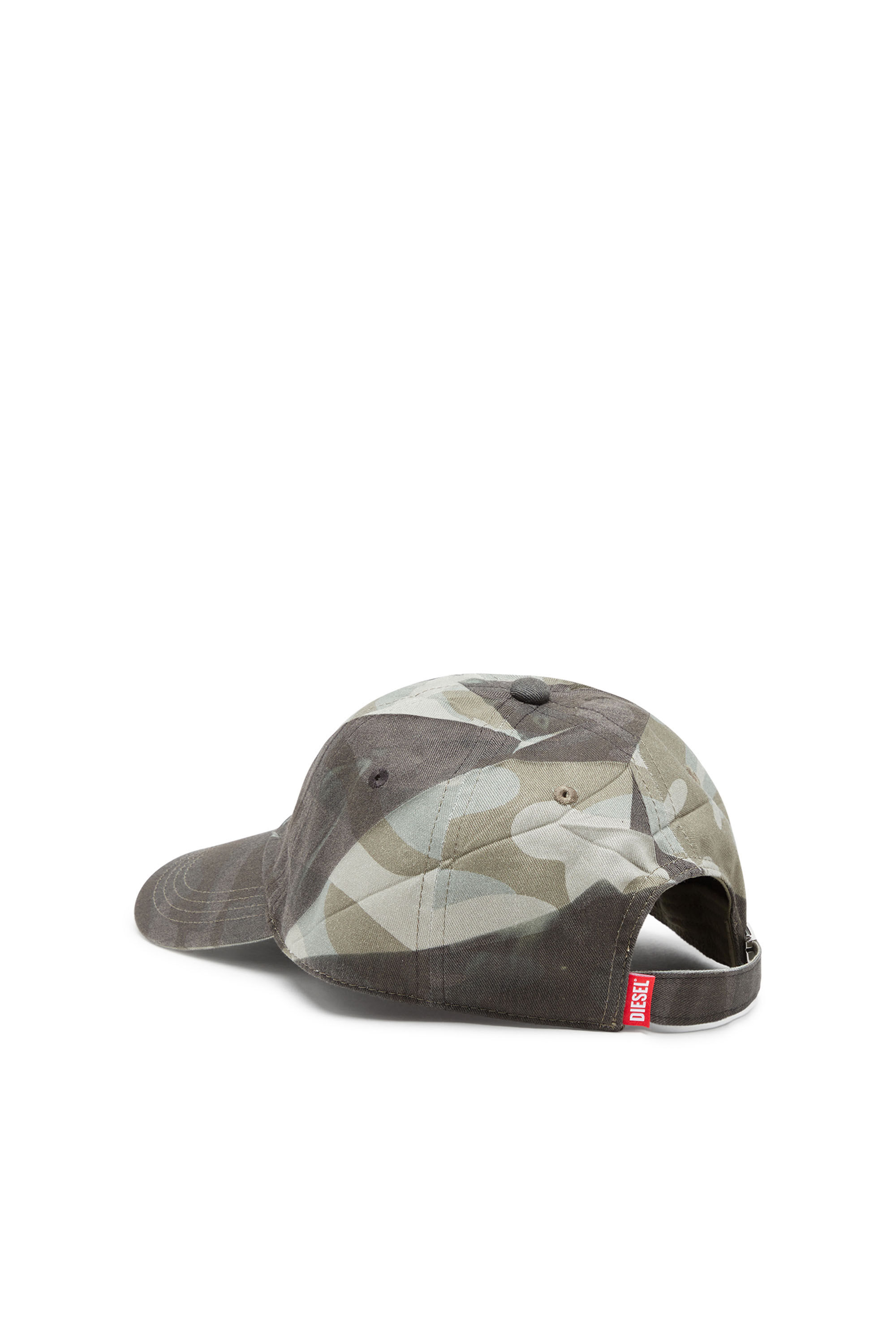 Diesel - C-KADER, Male's Camo baseball cap with creased print in グレー/グリーン - 2