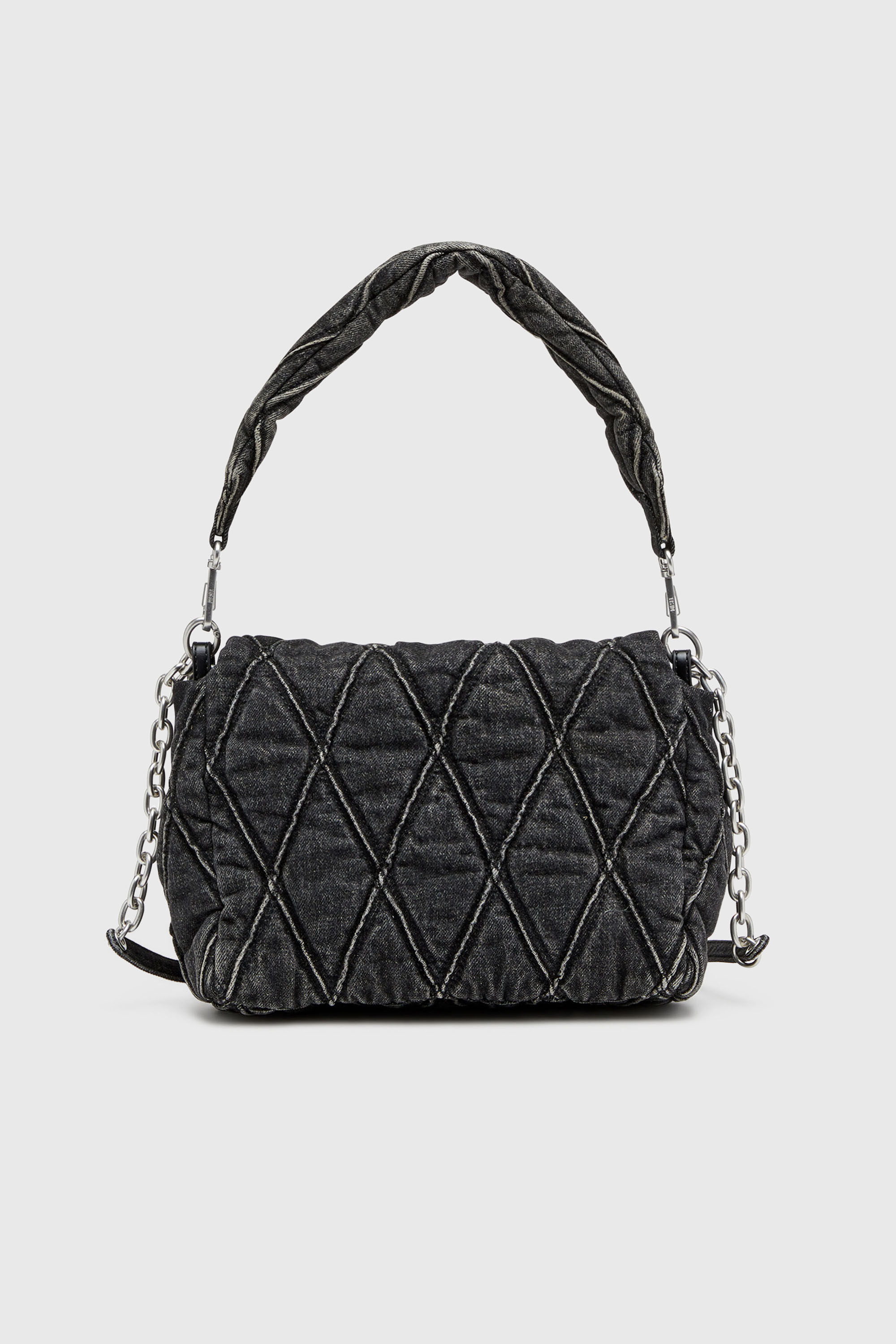 Diesel ウィメンズ バッグ Charm-D Shoulder M bag キルト デニム