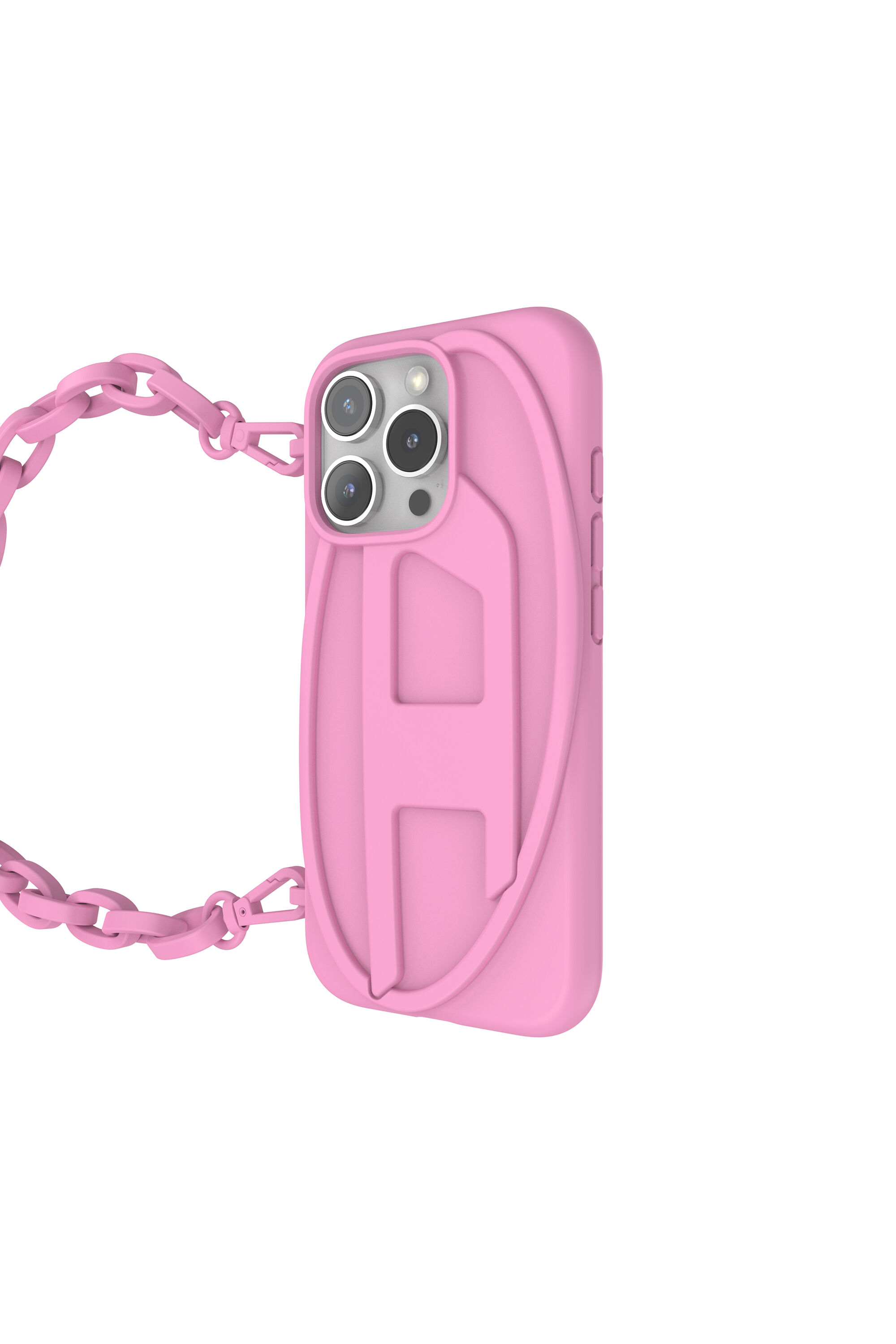Diesel - 60176  MOULDED CASE, Unisex's Oval D Chain Case for iP 16 Pro in ピンク / ホワイト - 3