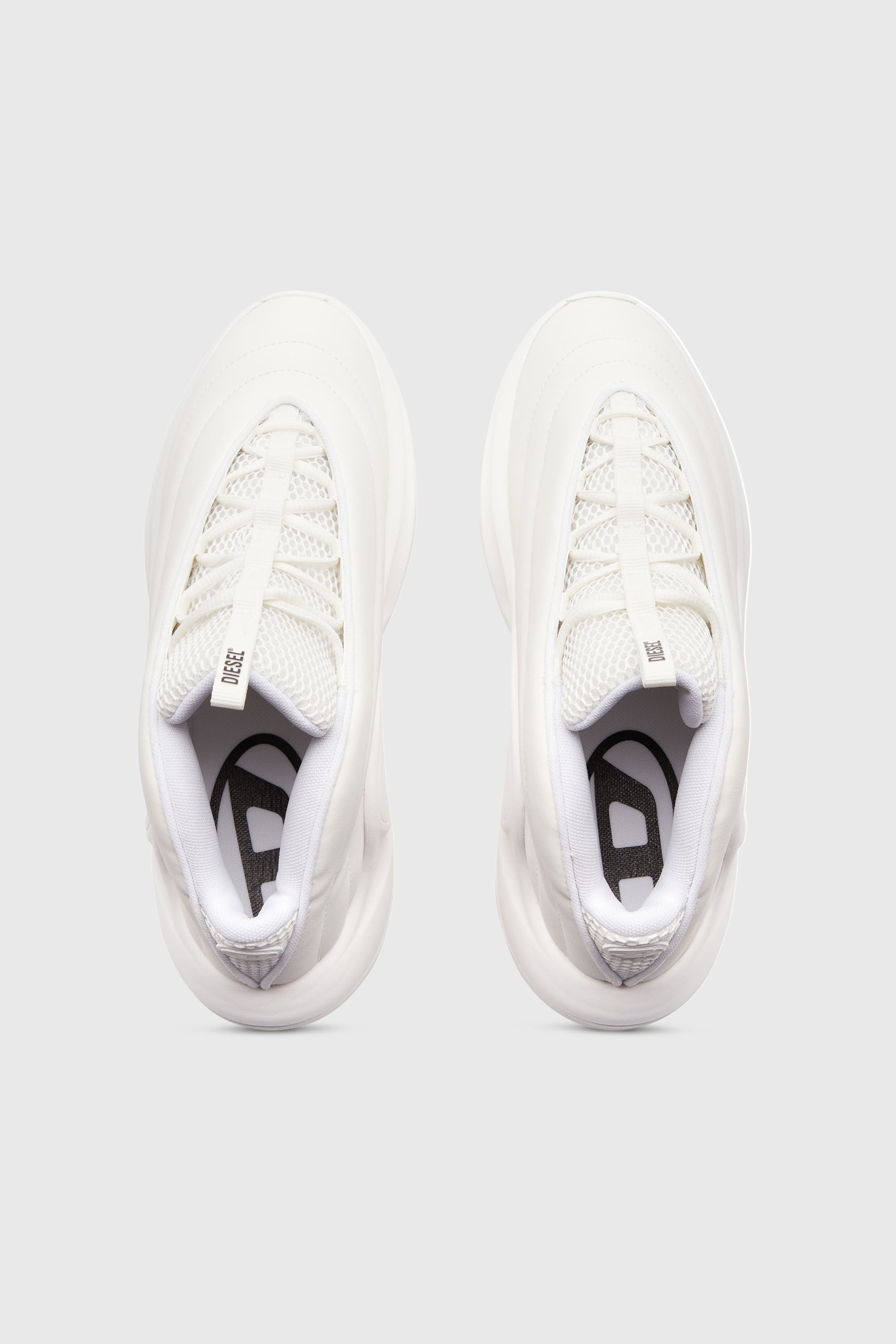 Diesel - S-D-RUNNER X, Unisex's S-D-Runner X-Slip-on sneakers with matte Oval D instep in ホワイト - 5