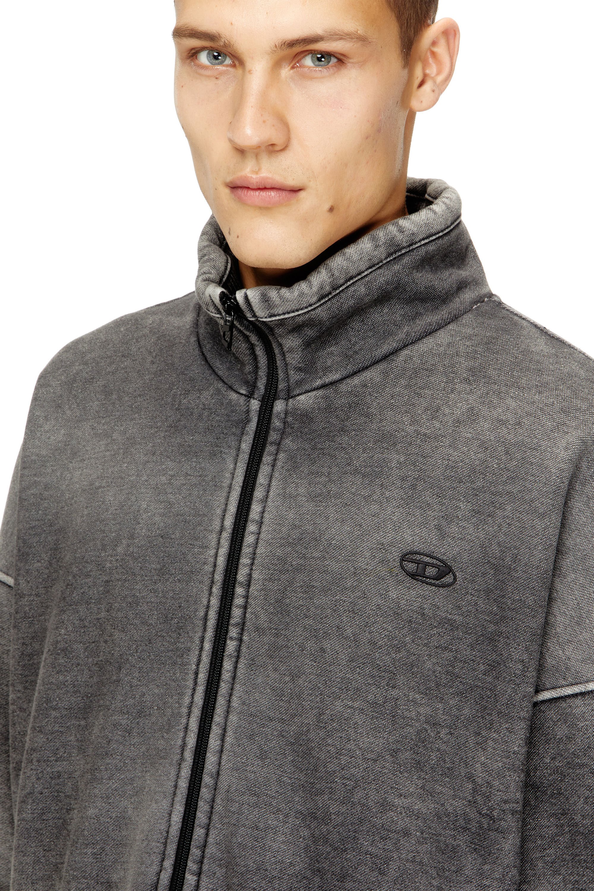 Diesel - S-BATEL-V1, Male's スウェットジャケット in グレー - 4