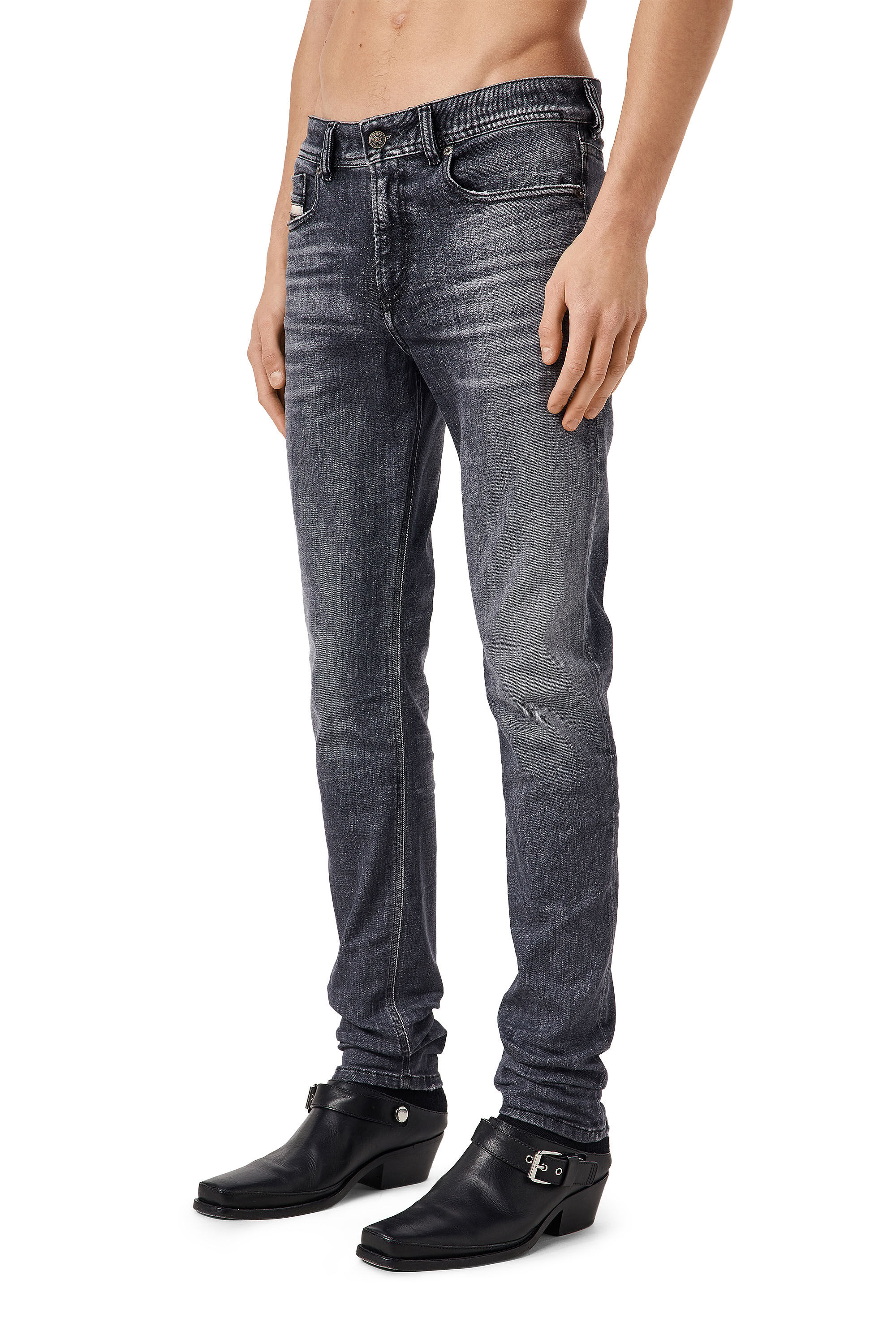 Diesel - 1979 Sleenker 09C68 Skinny Jeans, ブラック/ダークグレー - Image 6