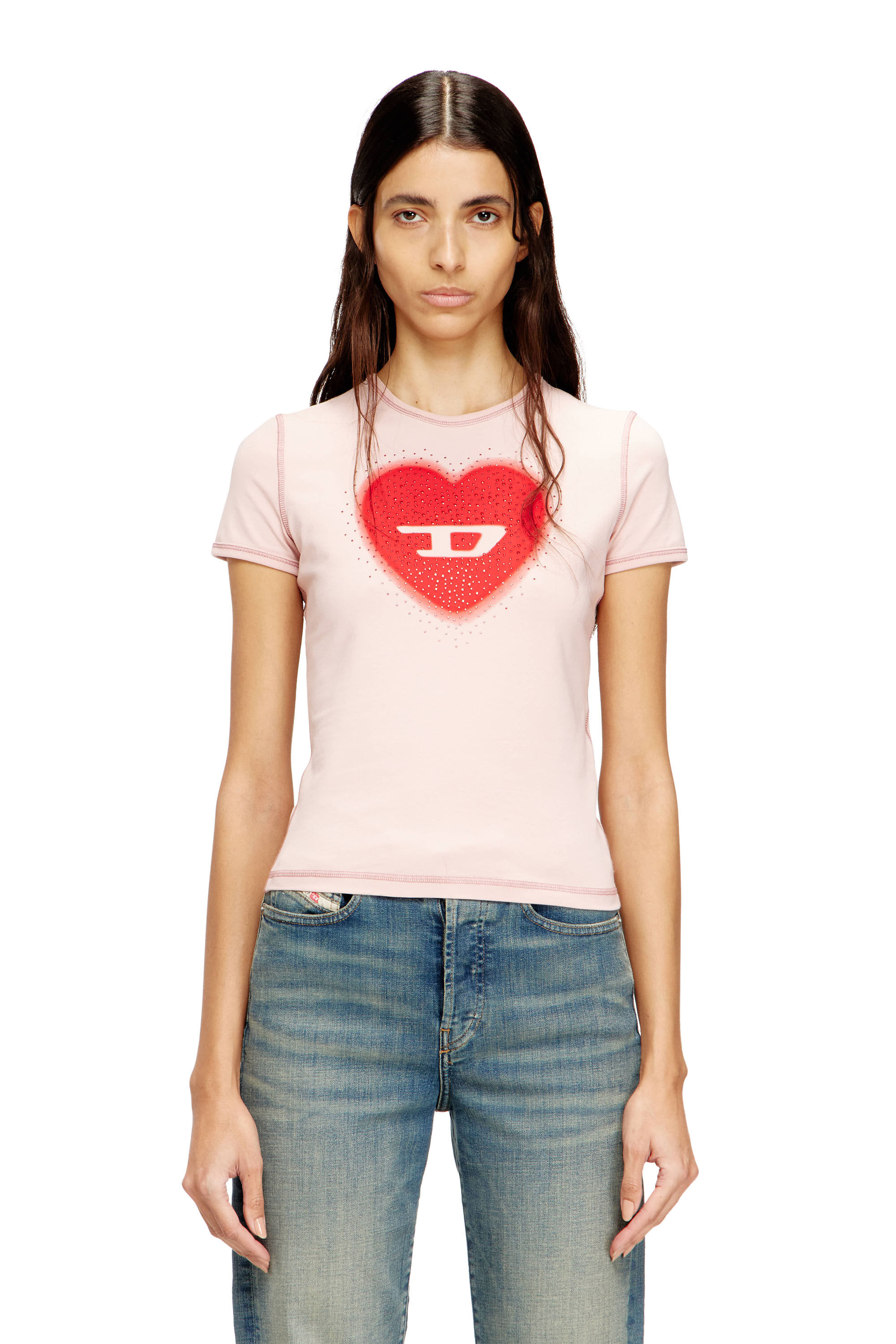 【みい子さま専用】DIESEL T-UNCUTIES-LONG-S5 Tシャツ T-UNCUTIES-LONG-S5 Tシャツ｜ピンク｜ウィメンズ｜DIESEL