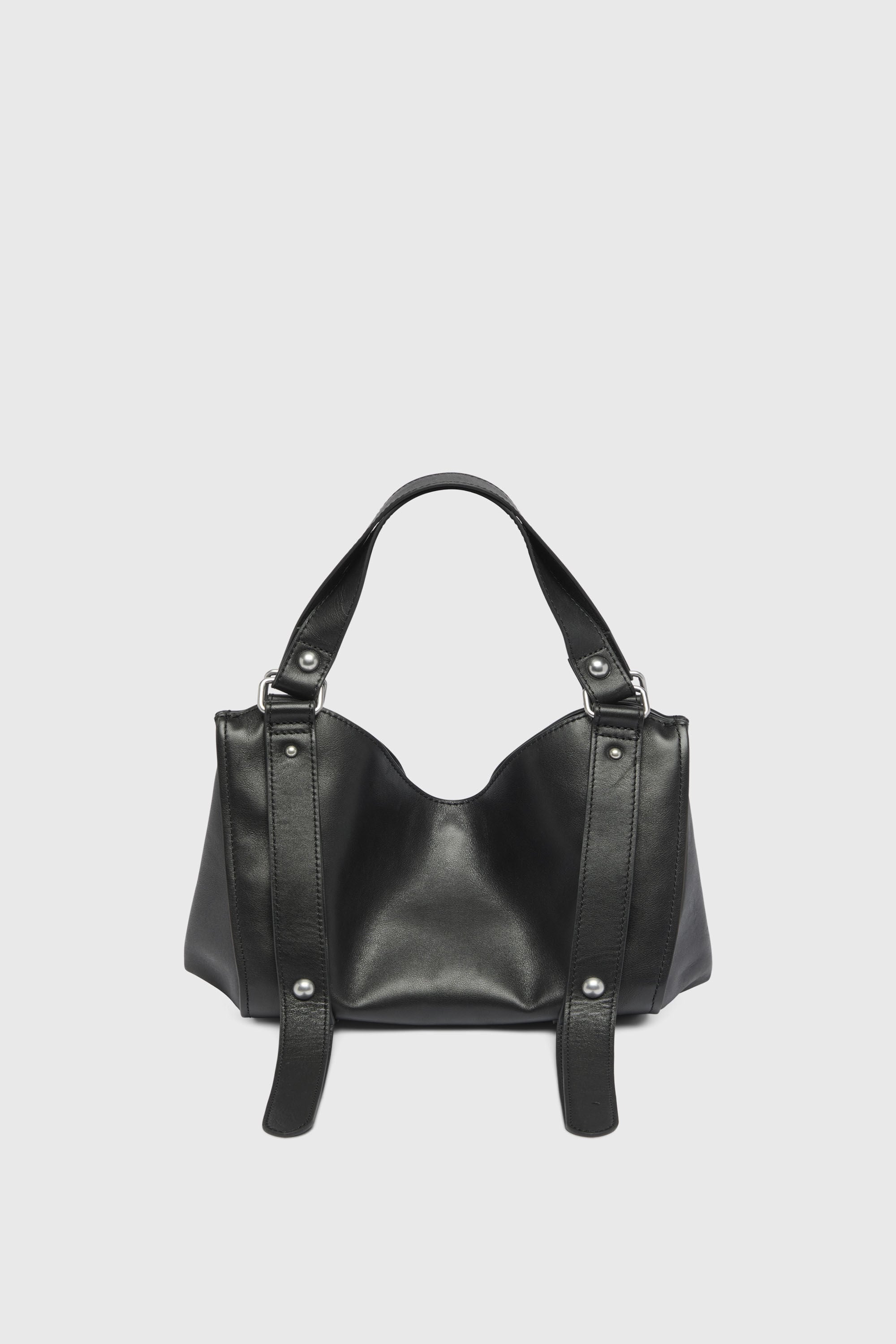 Diesel - D-ONE TOPHANDLE S, Female's D-One-Small top-handle bag in treated leather in ブラック - 3