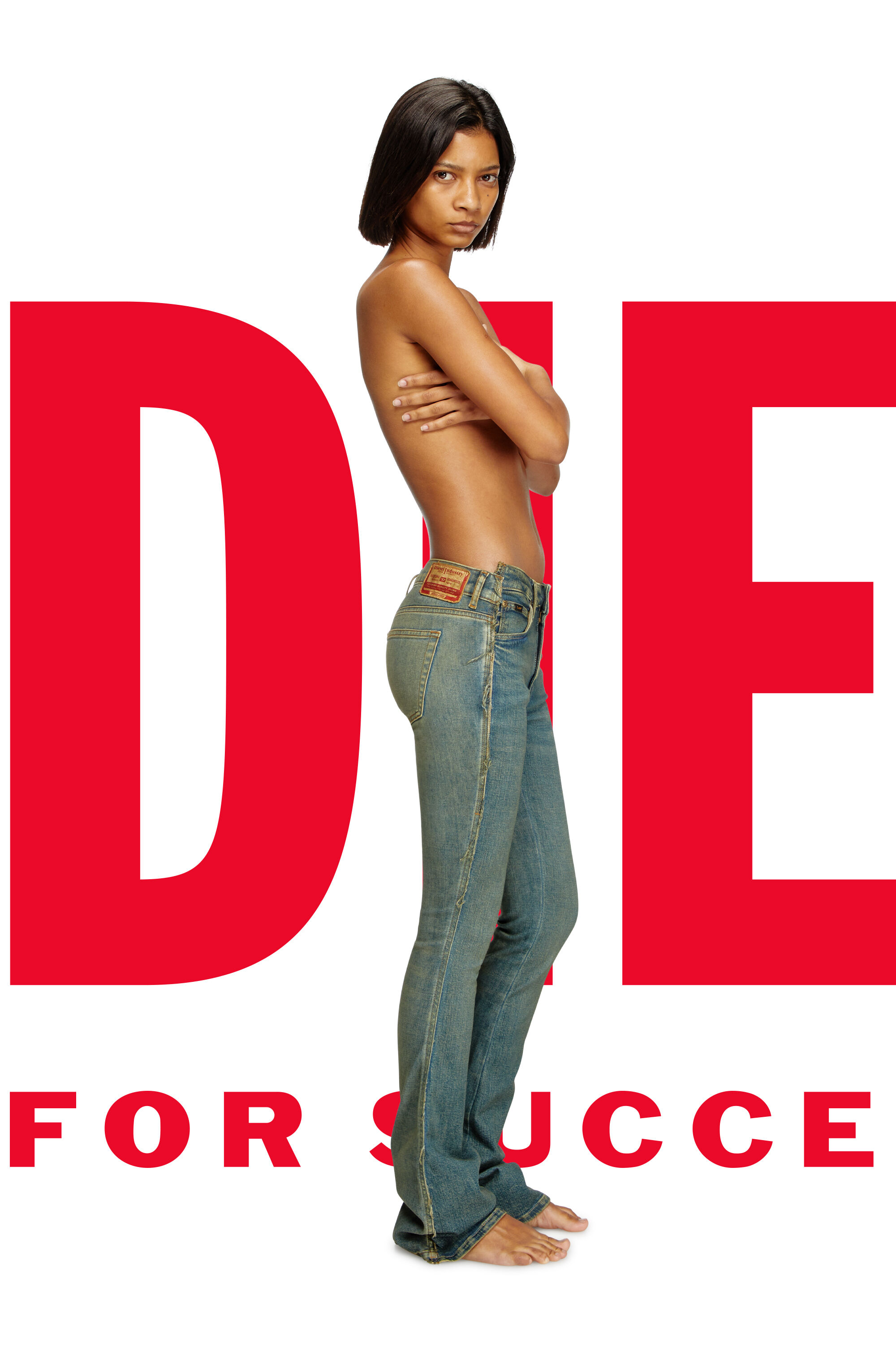 Diesel - Female's Regular Jeans Dieseloves 02 09N01, ダークブルー - 1