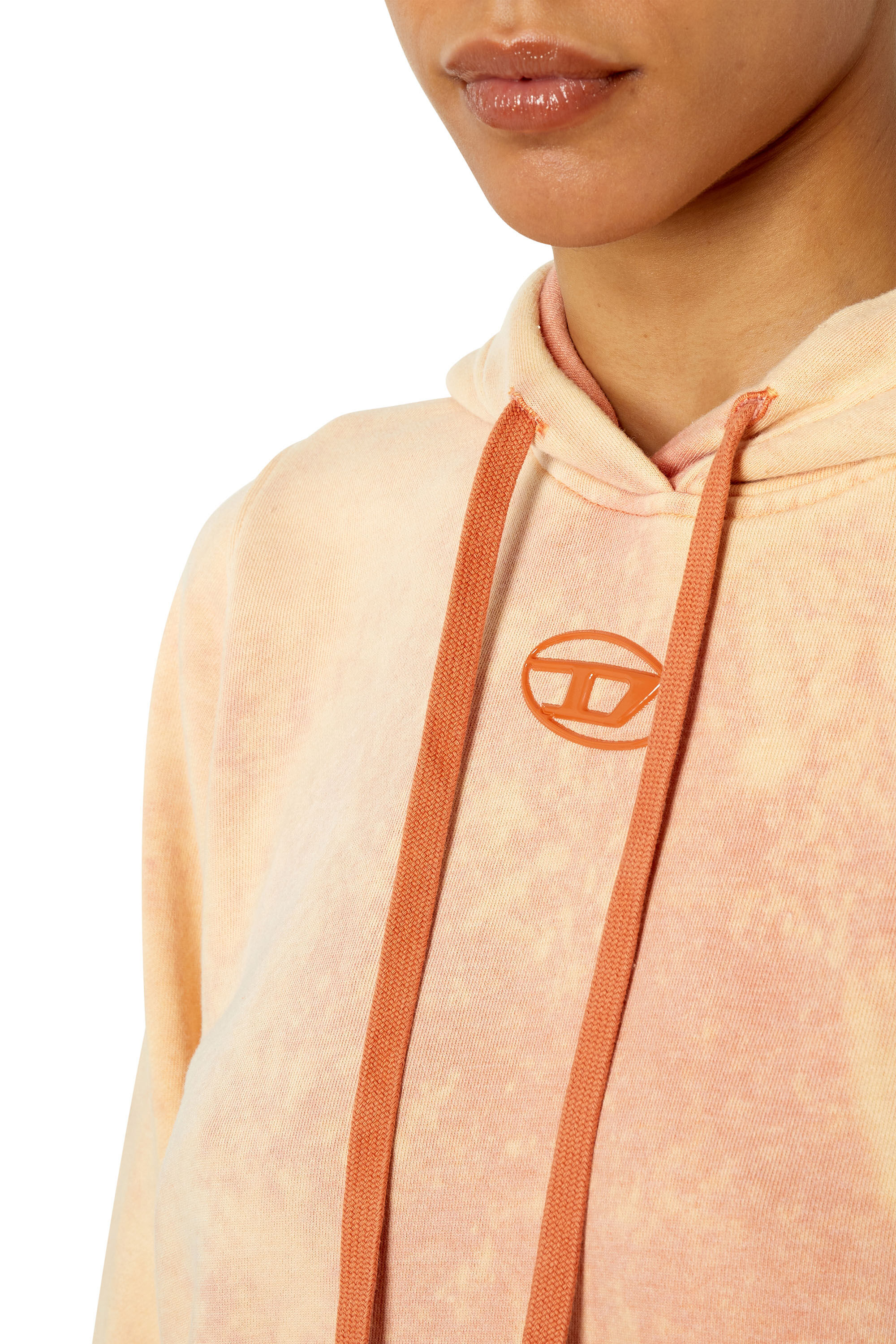 Diesel - F-REGGY-HOOD-G2, Female's スウェット パーカー ロゴ in オレンジ - 4