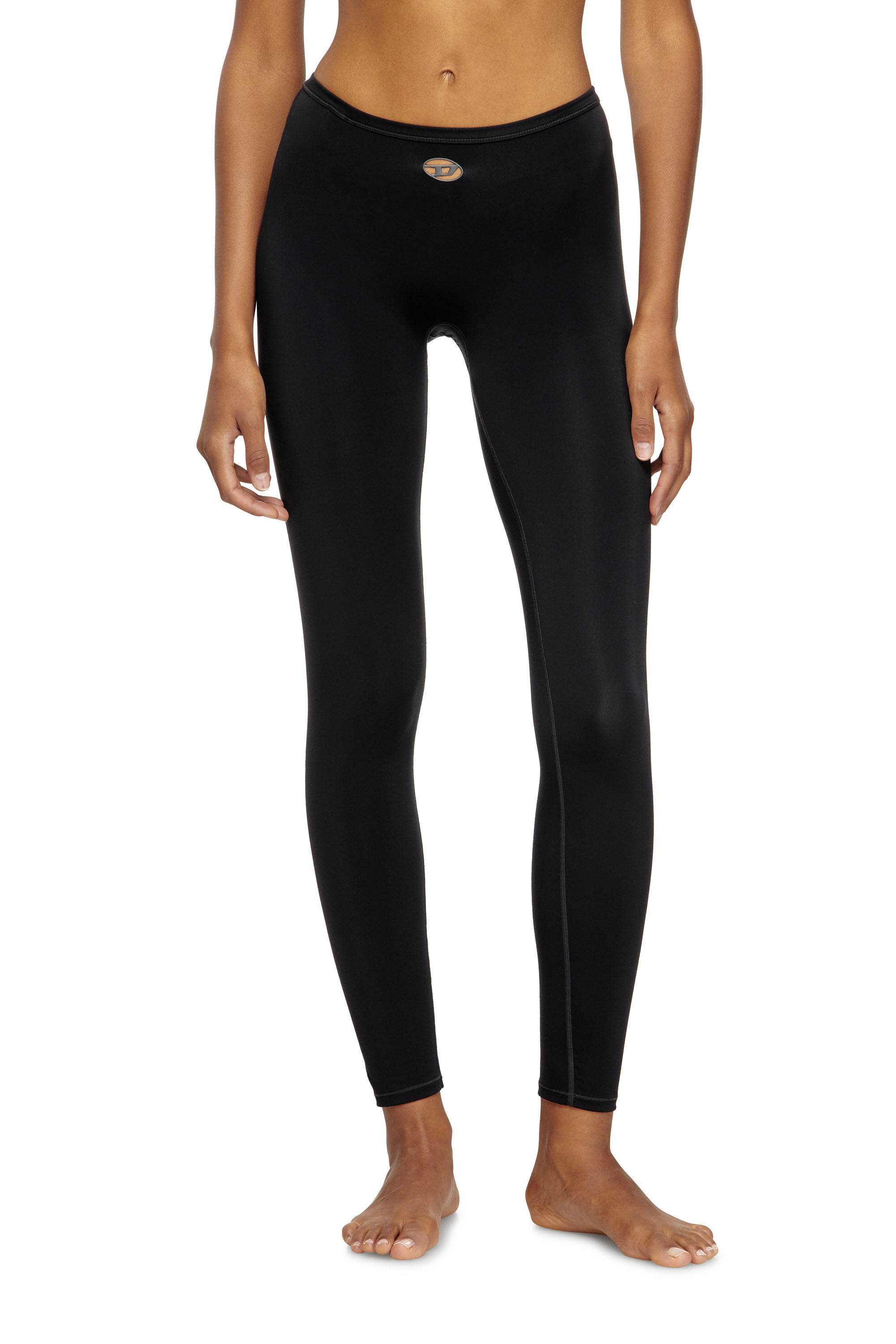 Diesel - MINA-UTLT, Female's Stretch Nylon leggings in ブラック - 3