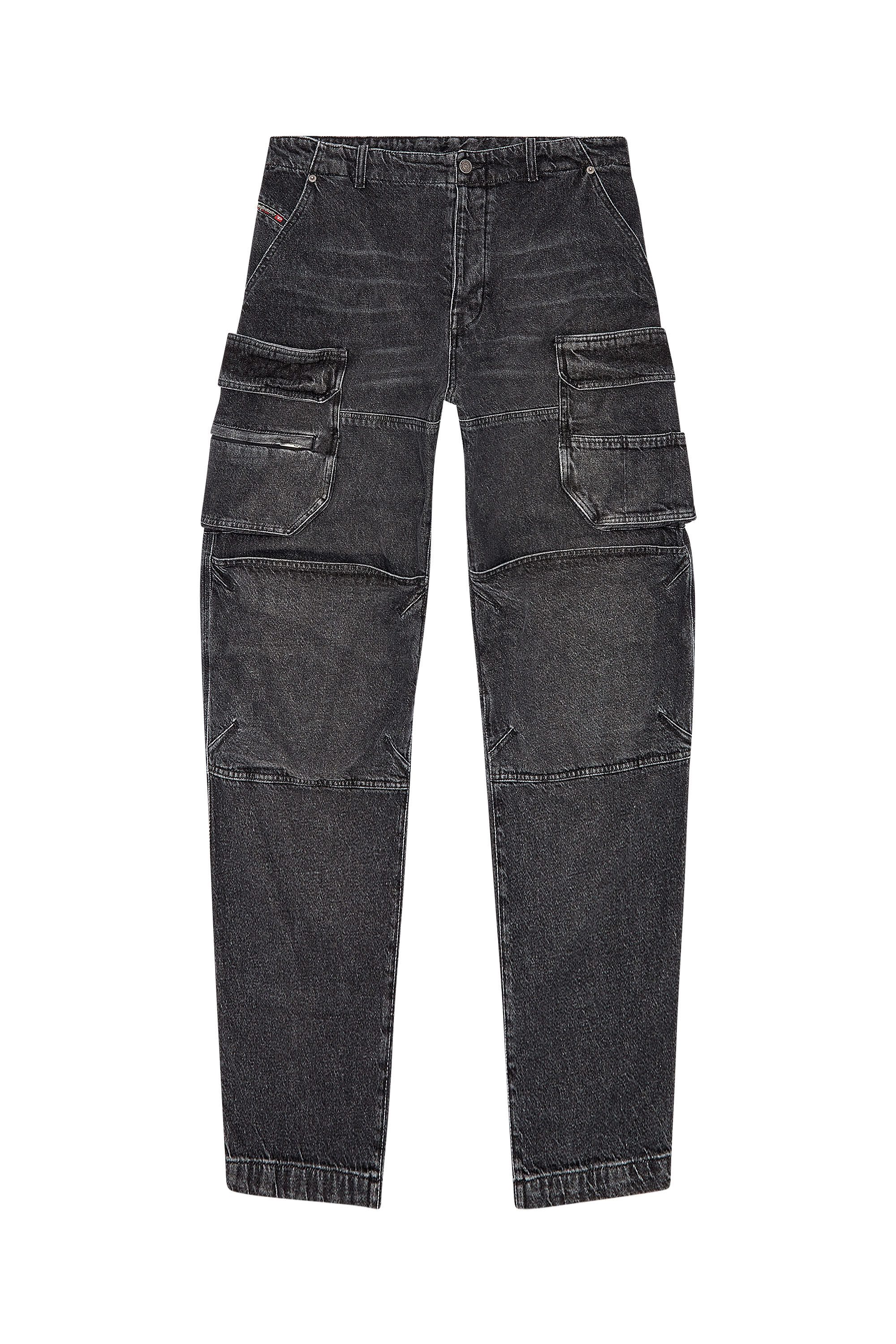 Diesel - Male's Straight Jeans D-Fish 0HLAA, ブラック/ダークグレー - 2