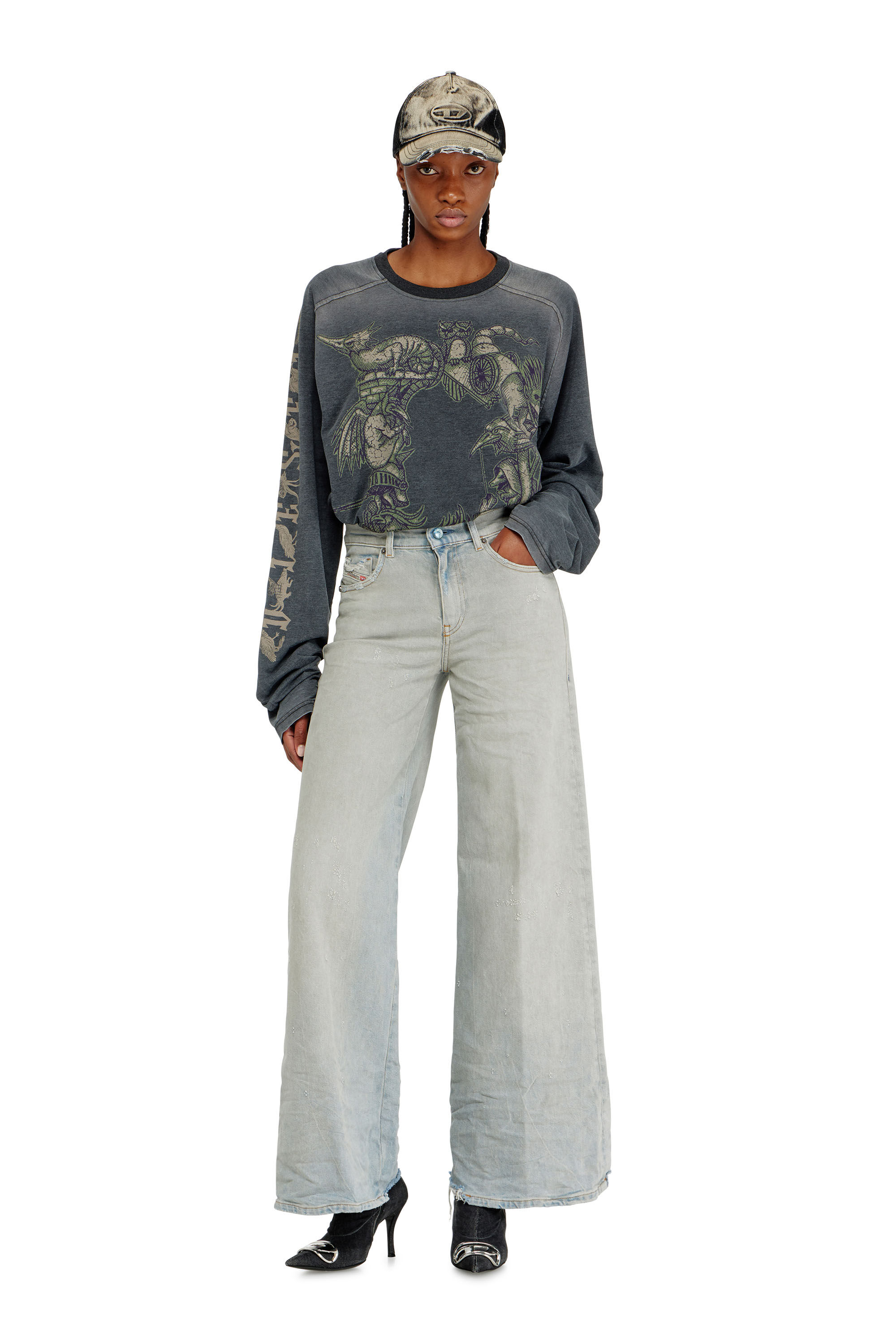 Diesel - Female's Flare Jeans 1978 D-Akemi 09N47, ライトブルー - 1