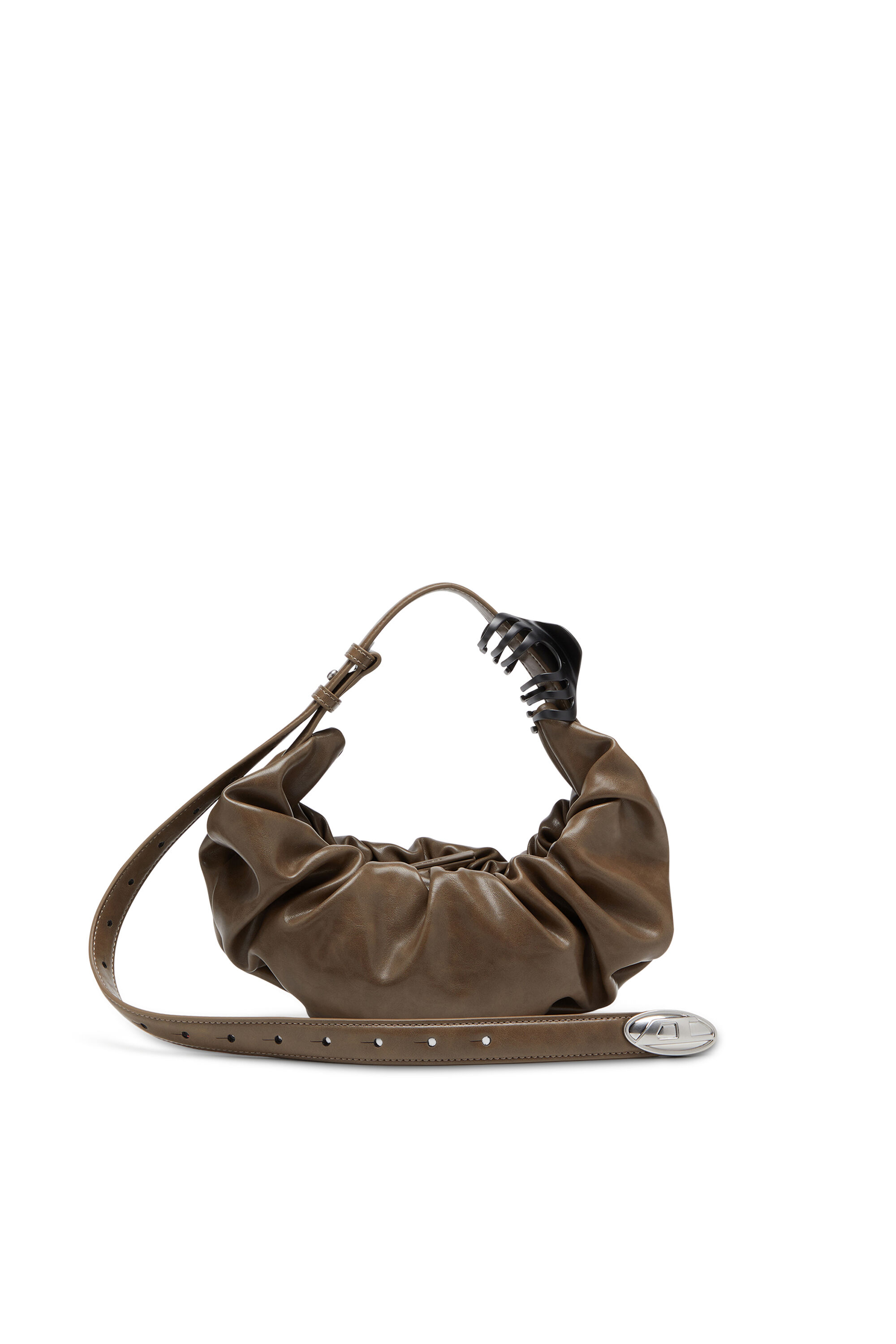 早い者勝ち!!! DIESEL ◆ ショルダーバッグ｜Grab-D Hobo S GRAB-D HOBO S Grab-D S-Small scrunched hobo bag in shiny PU