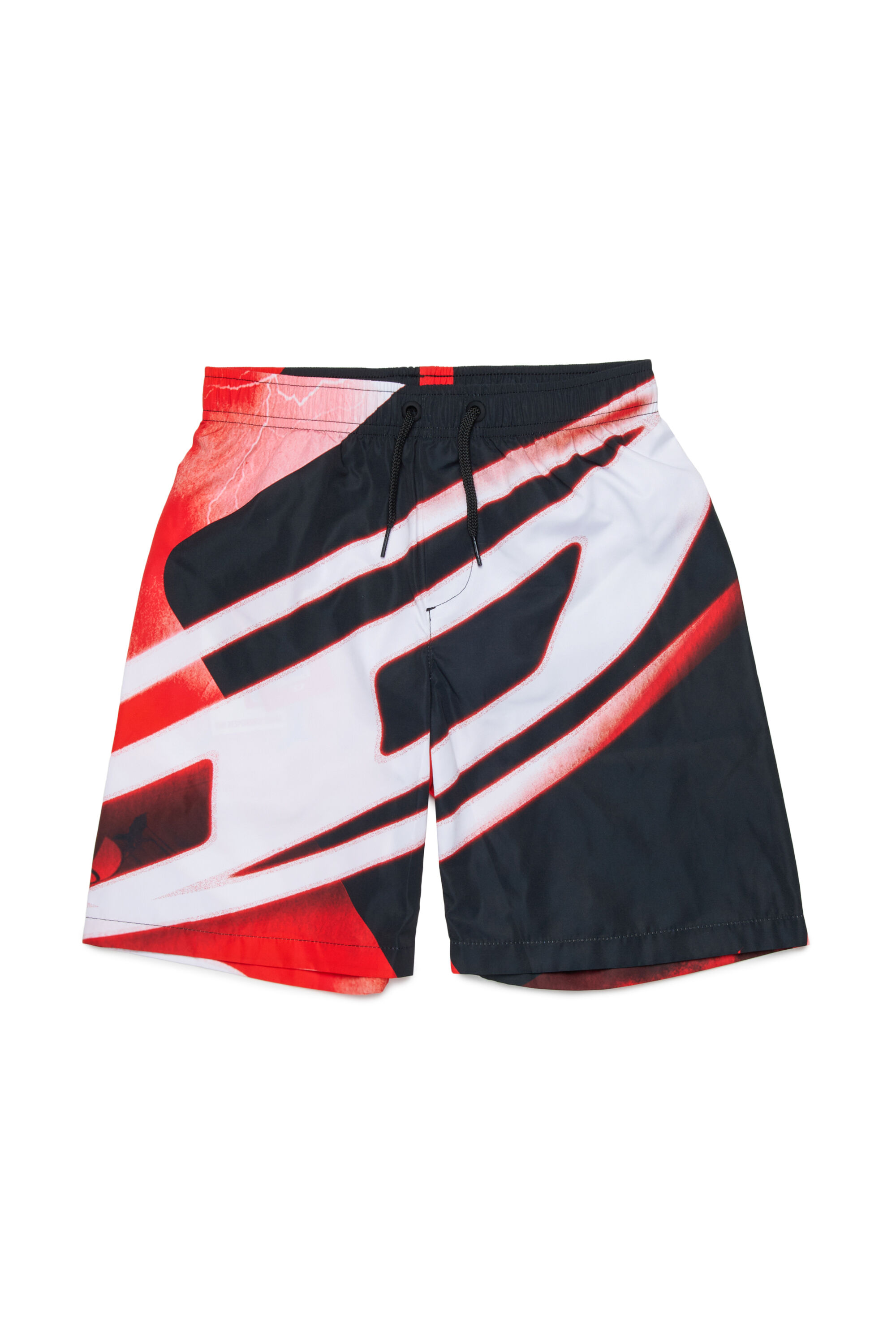 Diesel - MIOND, Male's Swim shorts with all-over blurred print in ブラック - 1
