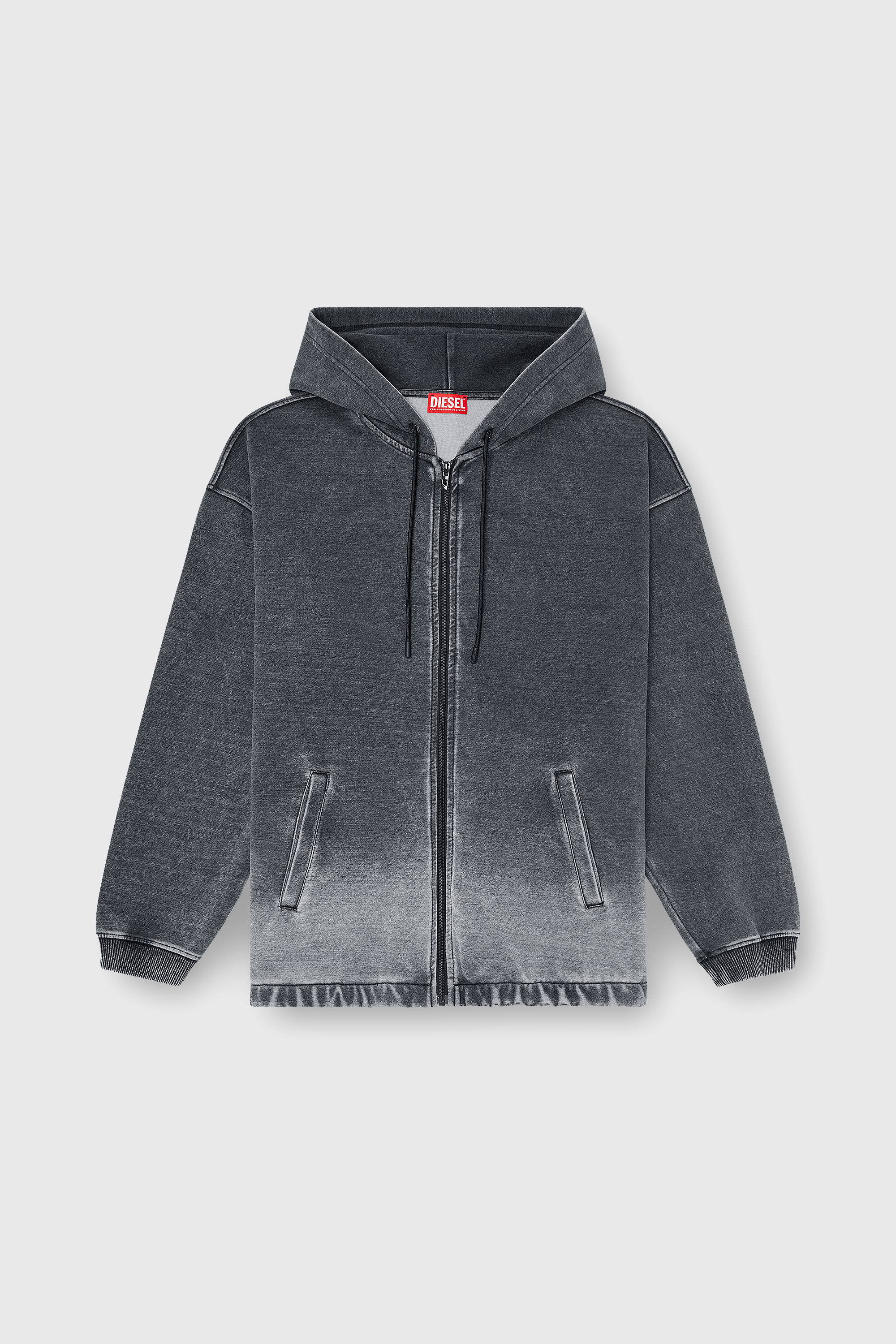 S-HERMY-ZIP ジップアップパーカー｜グレー｜メンズ｜DIESEL