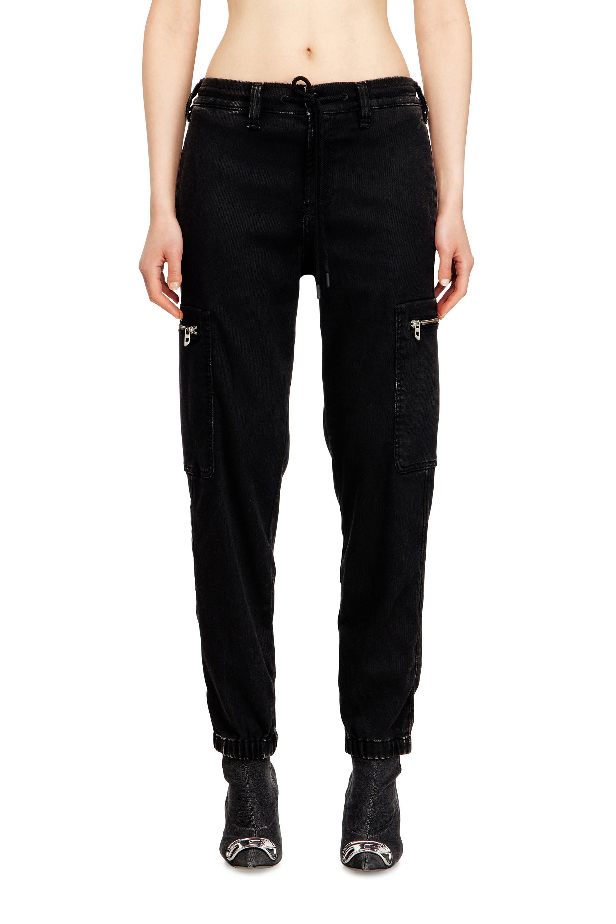 スリム ミドルウエスト D-Lab JoggJeans® | ブラック/ ダークグレー