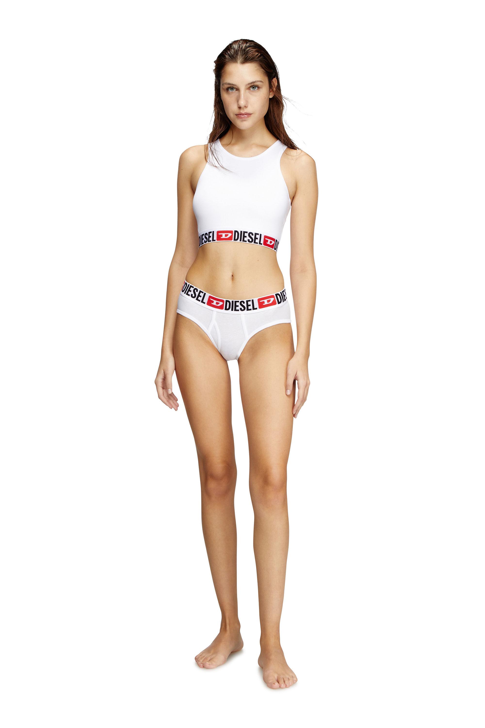 Diesel - OXY-D-CORE-3PACK, Female's Three-pack briefs with maxi-logo waist in レッド/ブラック - 1