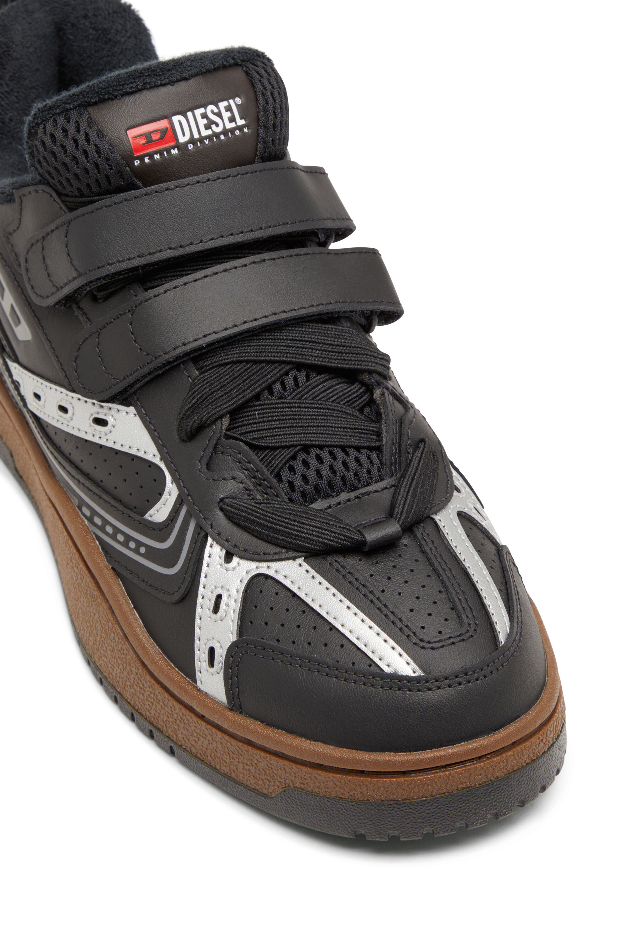 Diesel - S-UKIYO SKT, Male's S-Ukiyo-Leather sneaker with straps in ブラック - 7