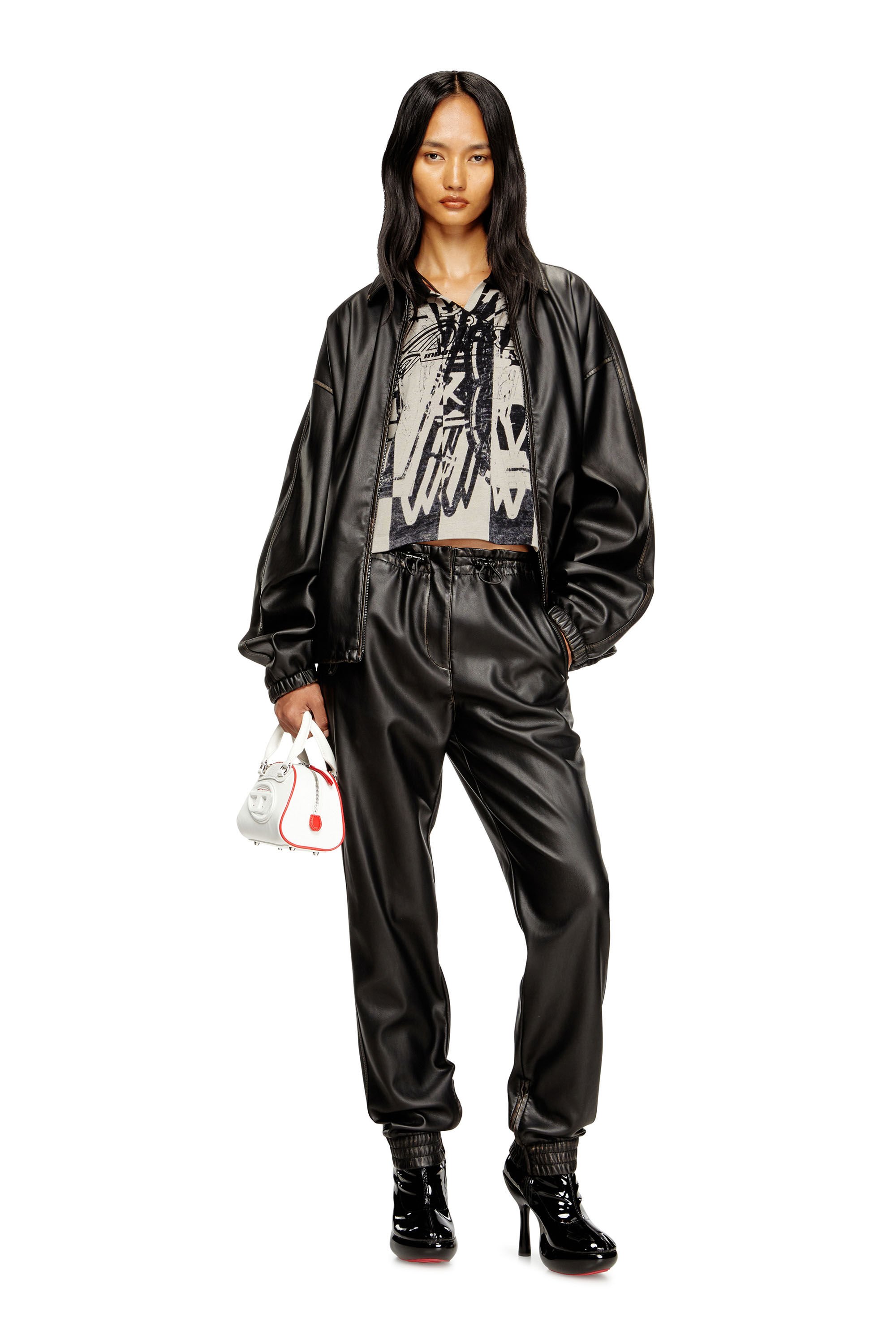 Diesel - J-AKE, Unisex's Jacket in treated technical fabric in ブラック - 7
