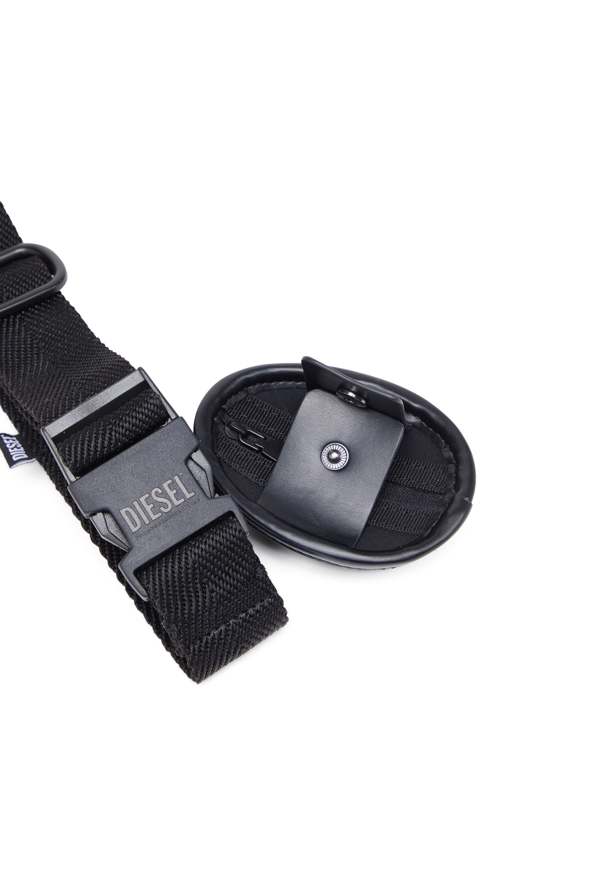 DIESEL>>ディーゼル 1Dr ポッド ベルト Women's 3.9cm leather belt with metallic Oval D buckle