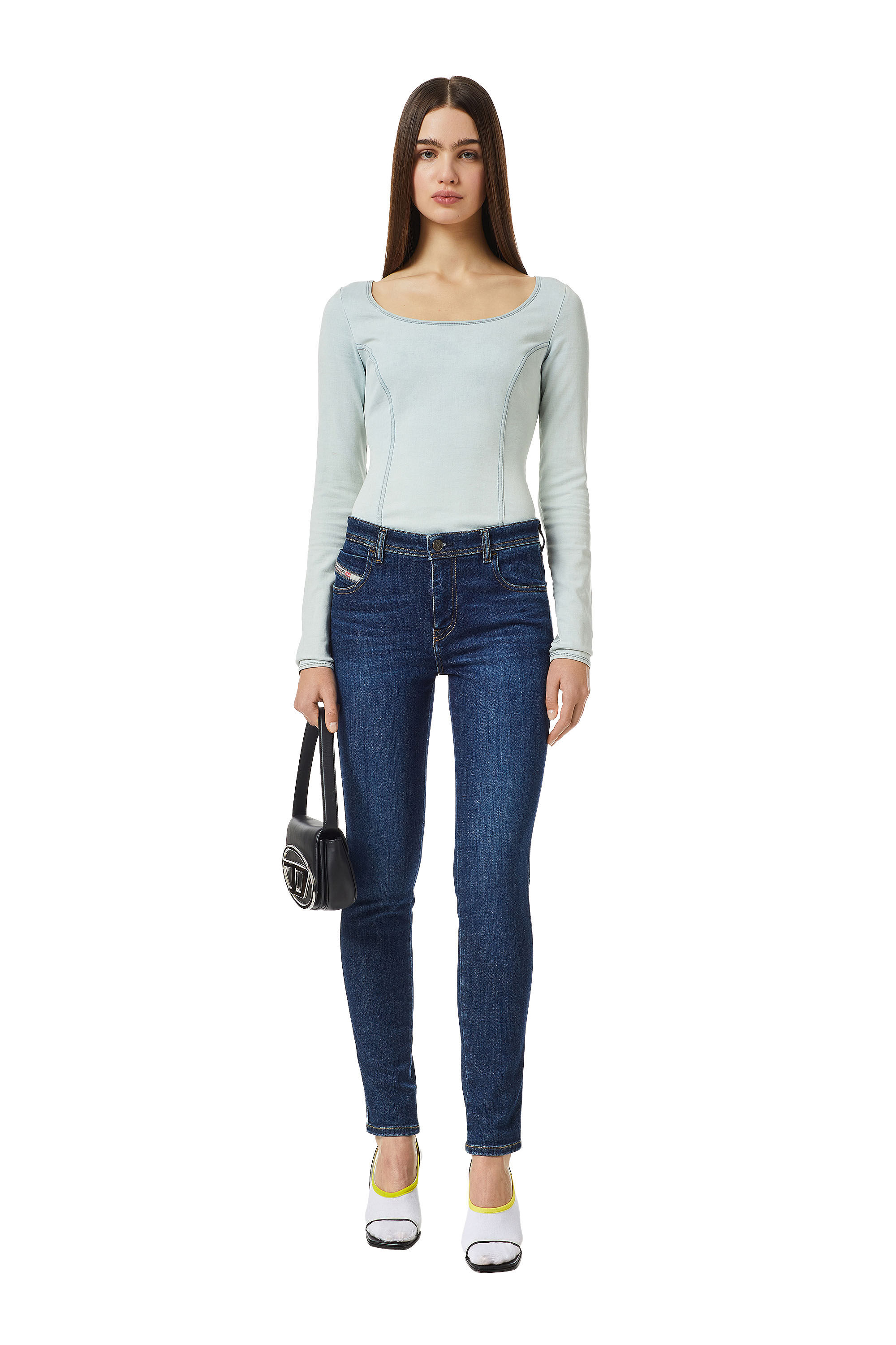 Diesel - Female's Skinny Jeans 2015 Babhila 09C58, ダークブルー - 1