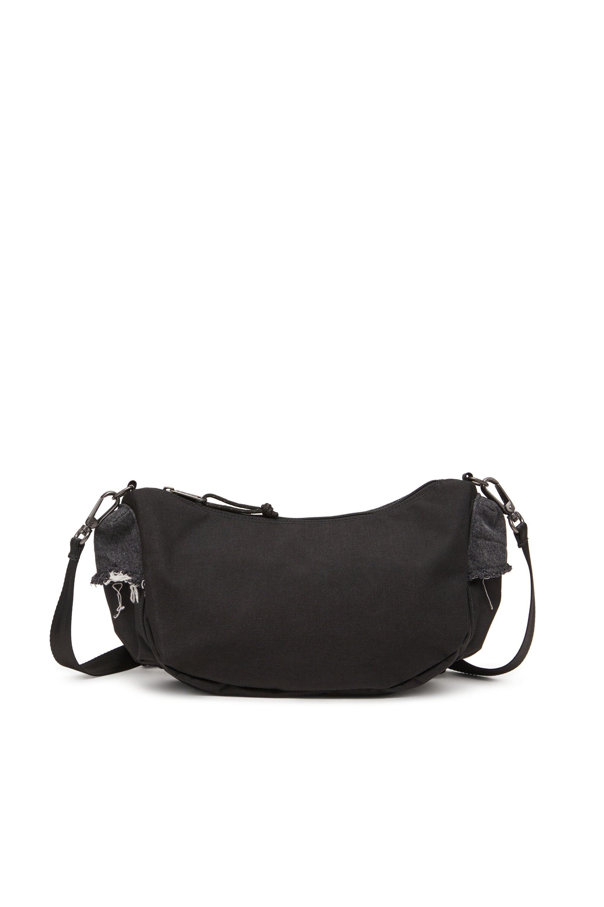 Diesel - DIESEL SHOULDER BAG, Unisex's Shoulder bag in destroyed denim and CORDURA® in ブラック - 3