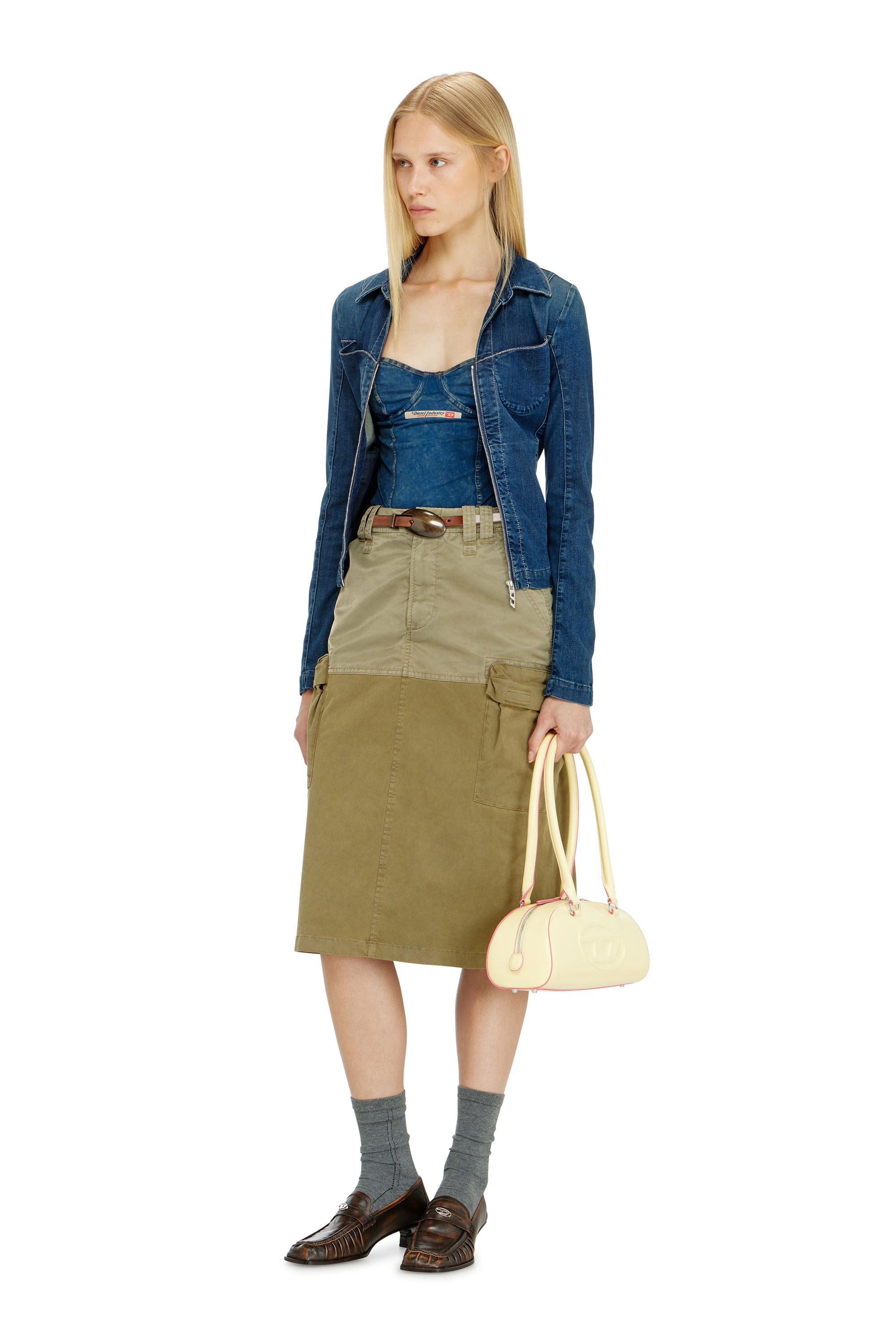 Diesel - O-DELE, Female's スカート in オリーブグリーン - 1