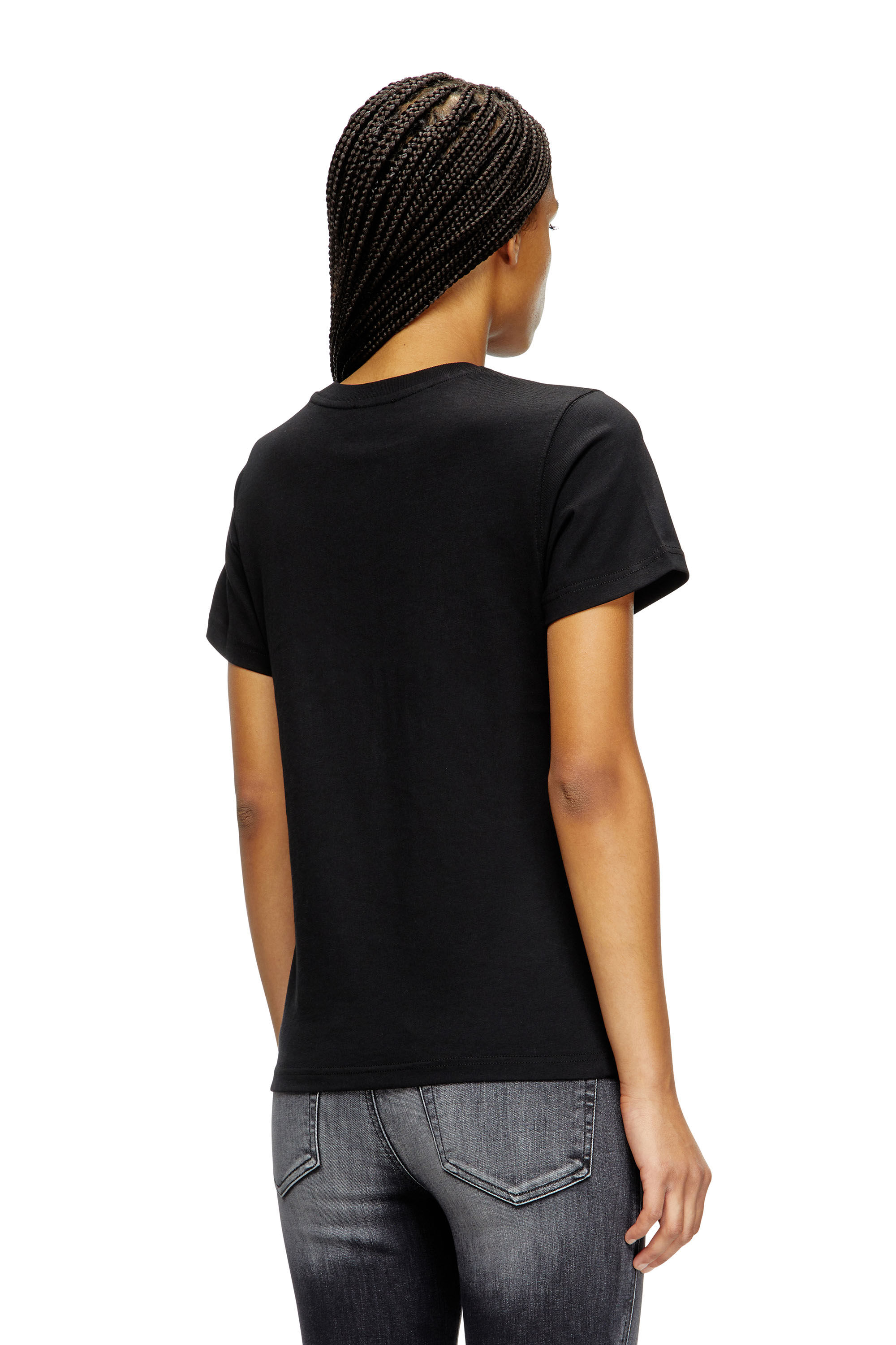 Diesel - T-REGS-OD-Q1, Female's Regular fit T-shirt with Oval D in ブラック - 4