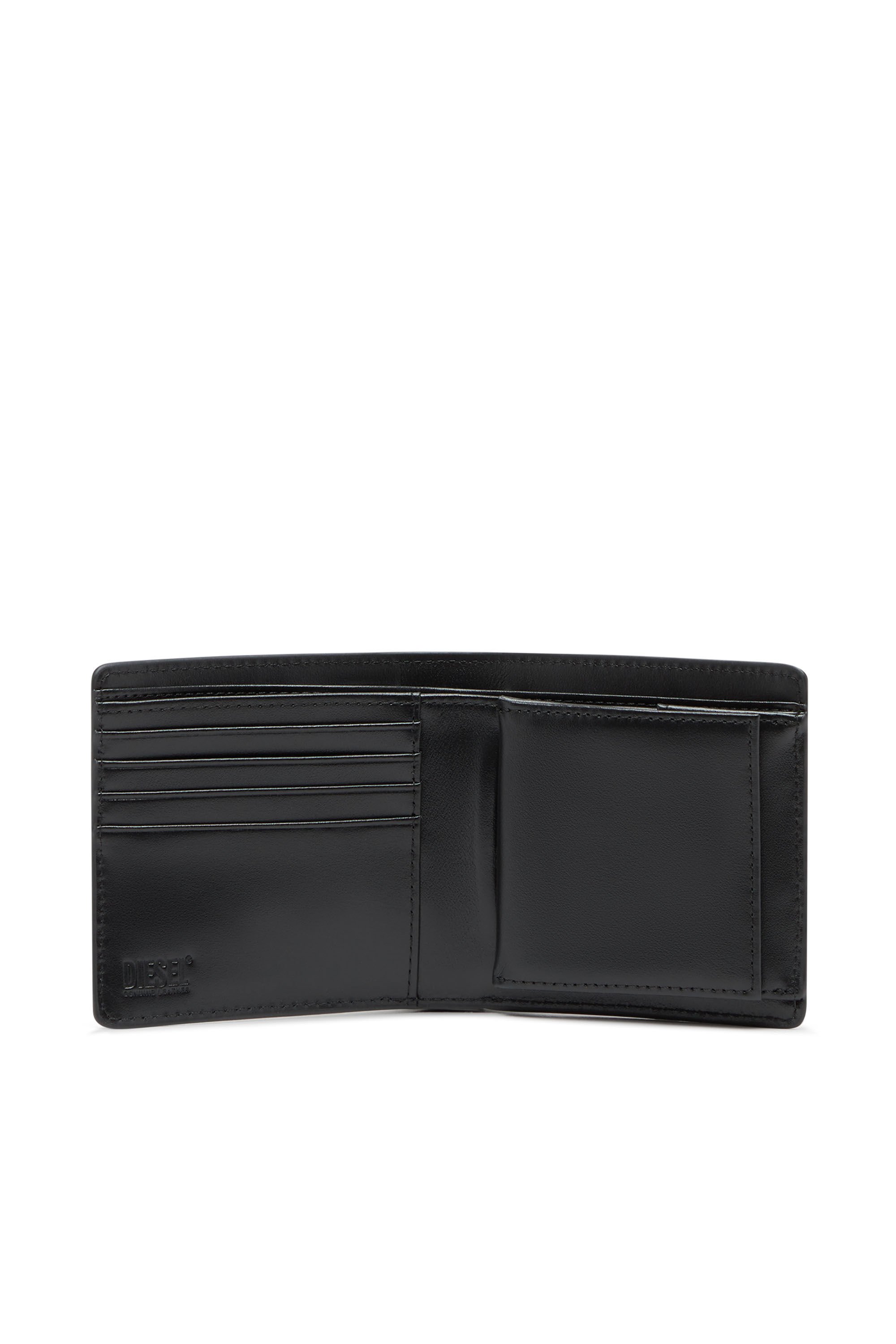 Diesel - 1DR BI FOLD COIN S 3D, Male's Leather bi-fold wallet in ブラック - 3