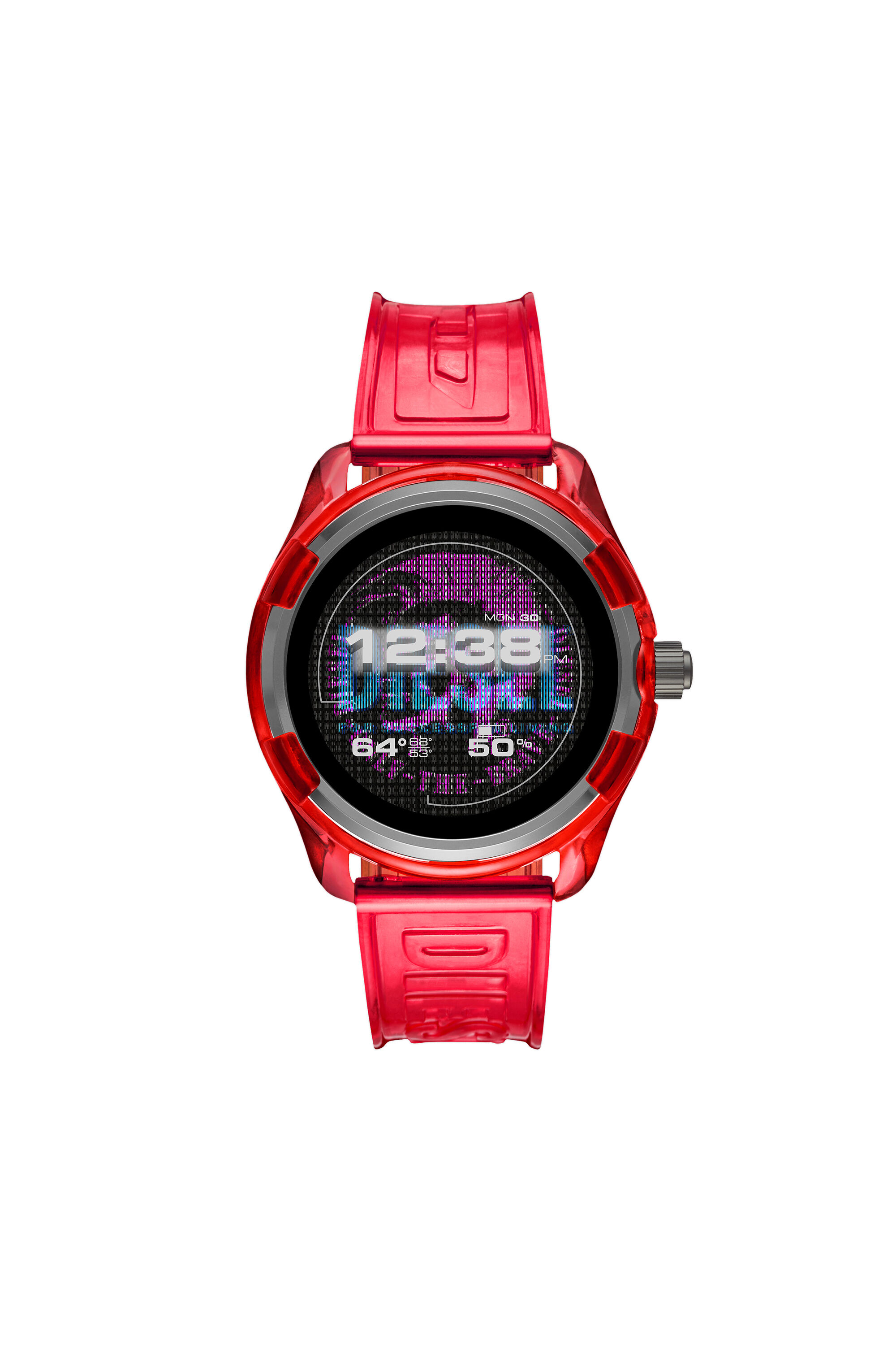 Diesel - DT2019, Male's Diesel On Fadelite Smartwatch - Red Transparent in レッド - 1