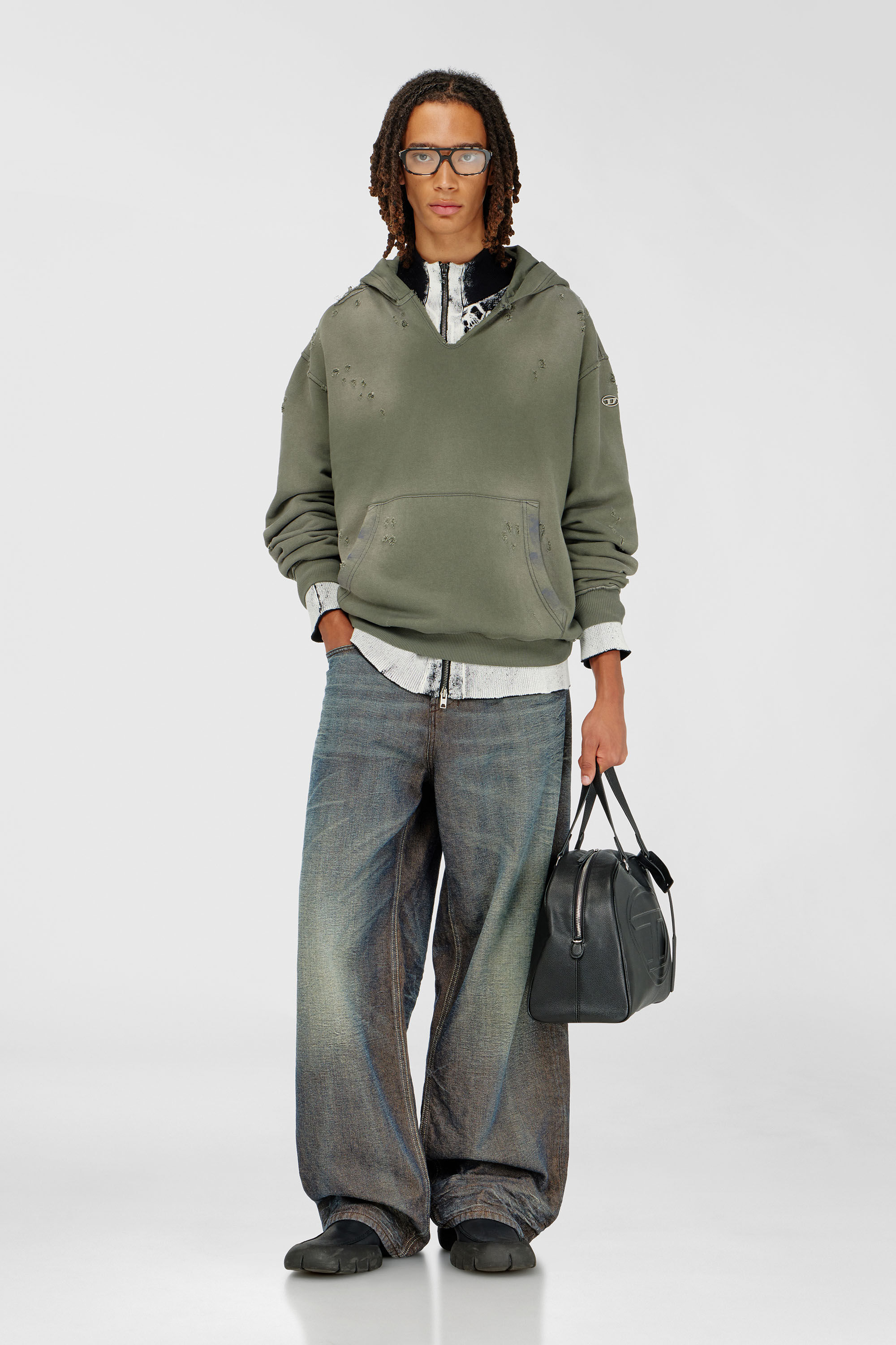 Diesel - 1DR DOME DUFFLE, Unisex's ダッフルバッグ in ブラック - 1