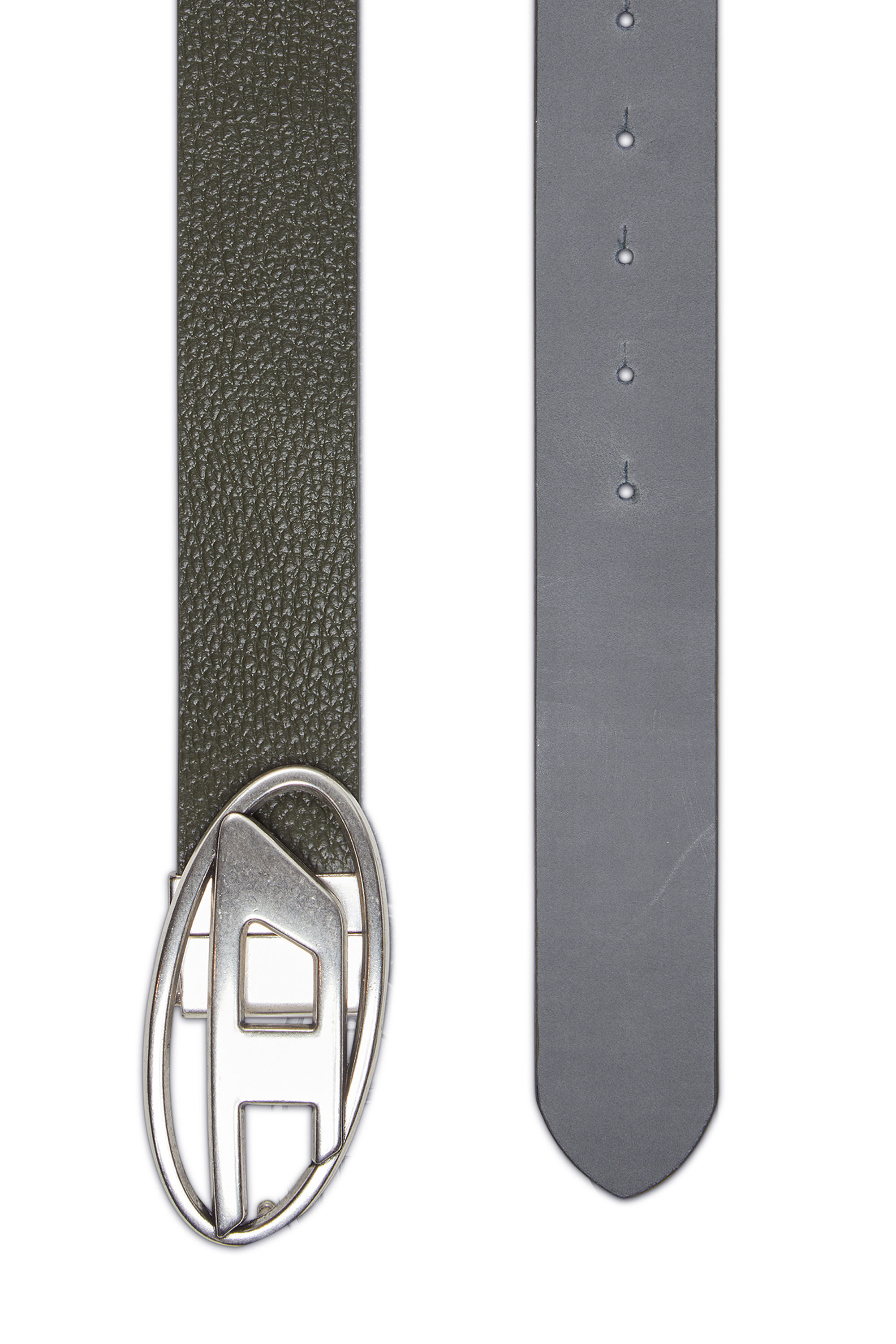 Diesel - B-1DR REV II, Male's Reversible leather belt in オリーブグリーン - 2
