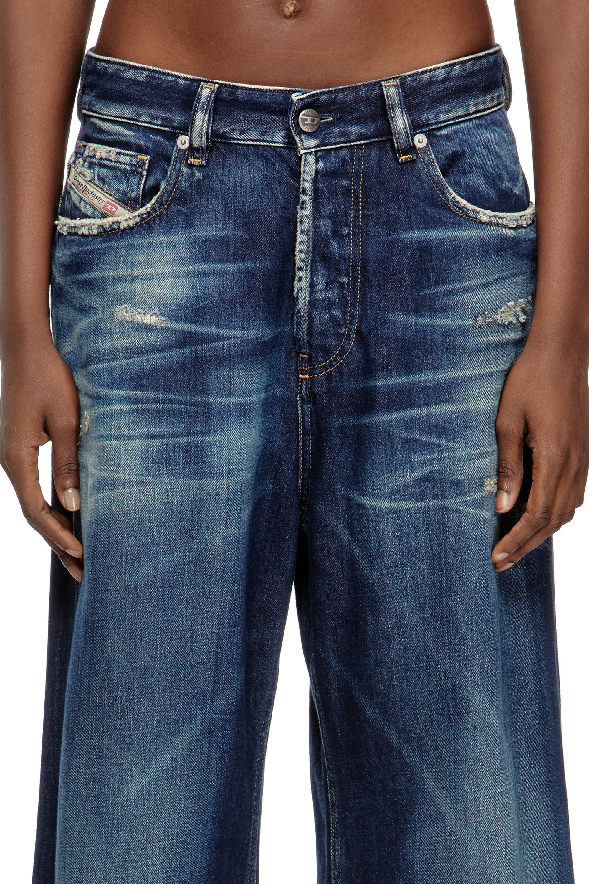Diesel - Female's Relaxed Jeans 1996 D-Sire 09M06, ダークブルー - 5