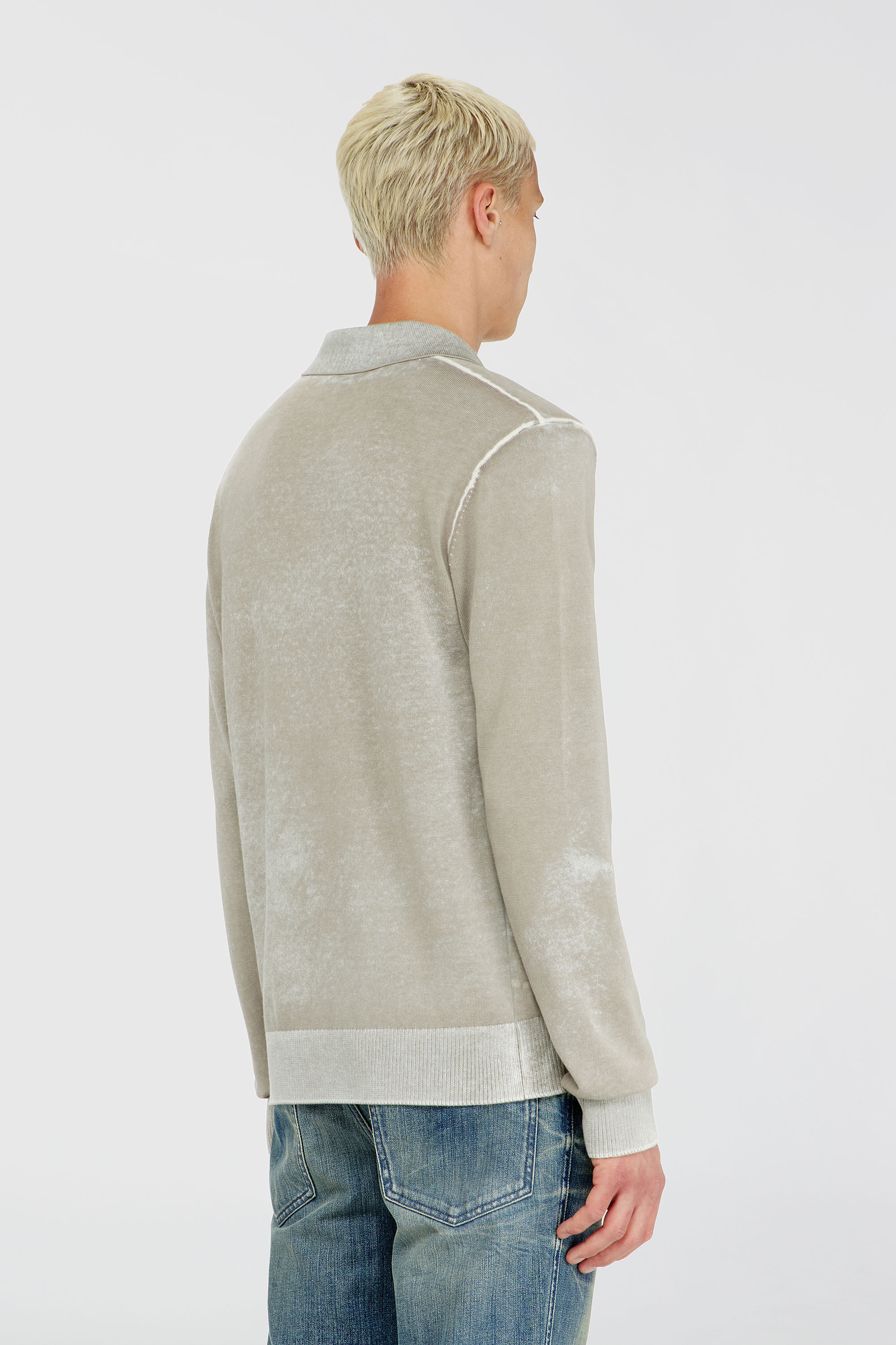 Diesel - K-LAWRENCE, Male's 長袖ポロニット in ベージュ - 5
