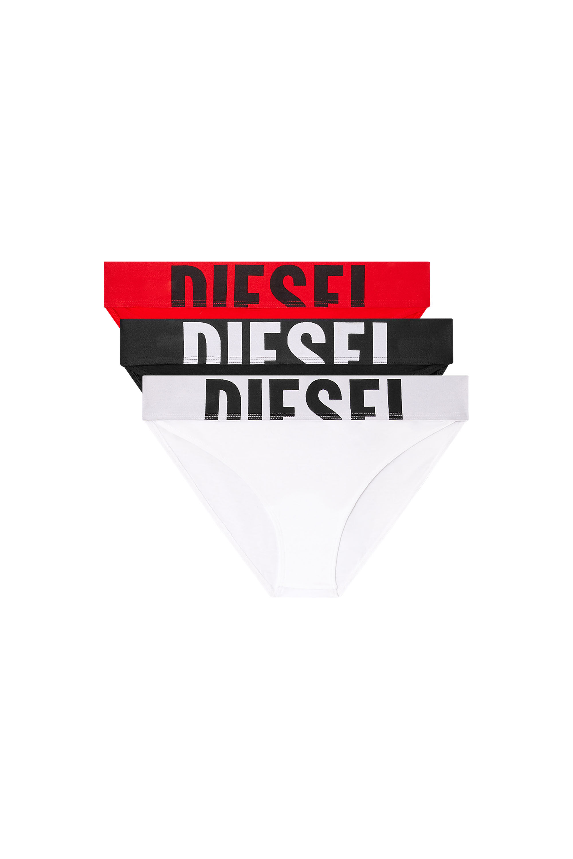 Diesel - LOLA-D-POP-3PACK, Female's Three-pack briefs with cut-off logo in ホワイト/レッド/ブルー - 2