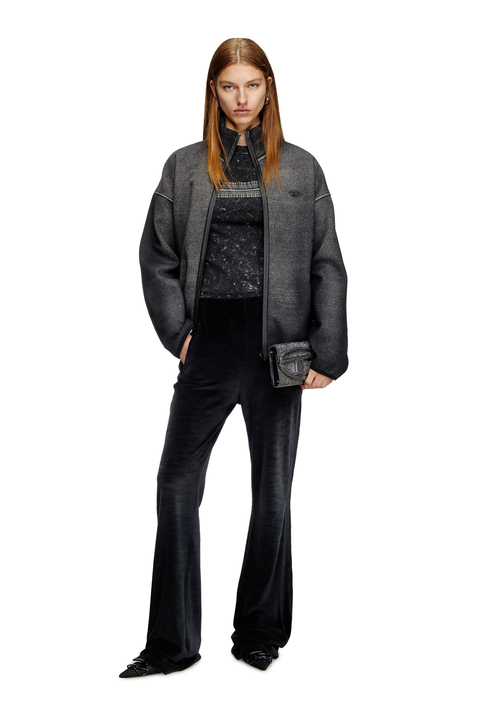 P-ELY-Q1 Wide leg sweatpants｜ブラック｜ウィメンズ｜DIESEL