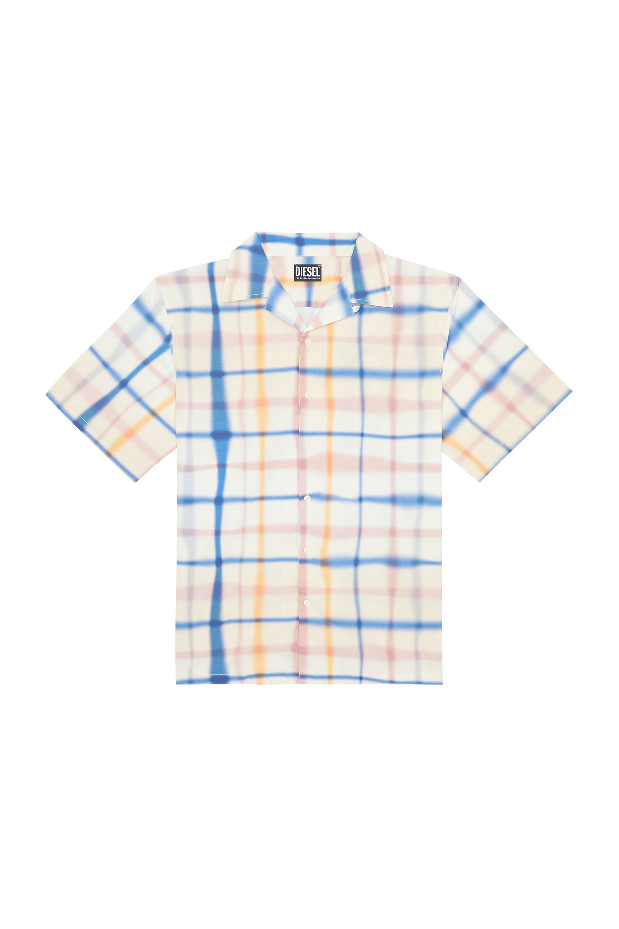 Diesel - S-FRANK-CHECK, Female's 半袖シャツ トップス チェック in ホワイト - 2