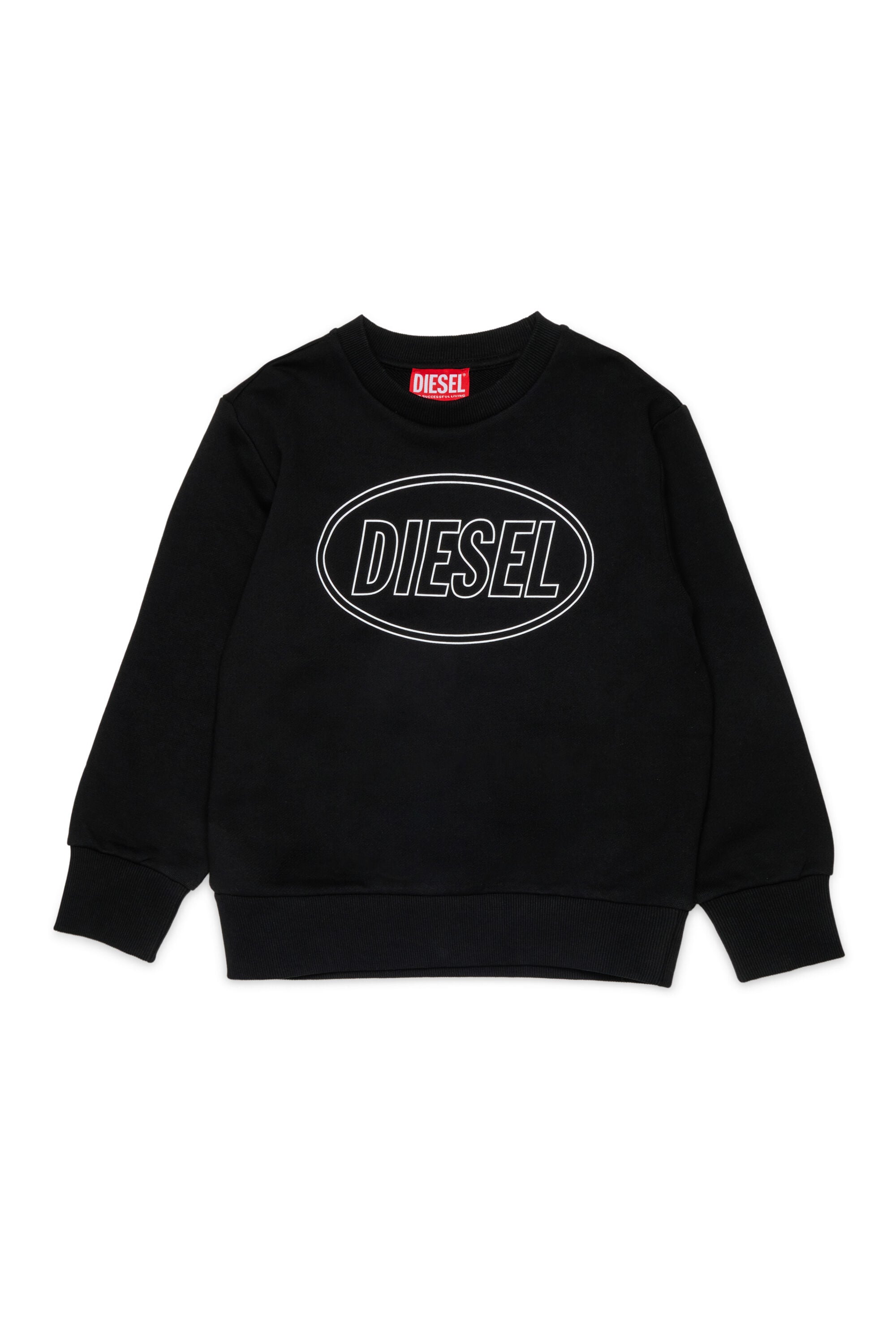 Diesel - SCIRCLE OVER, Male's Sweatshirt with logo print in ブラック - 1