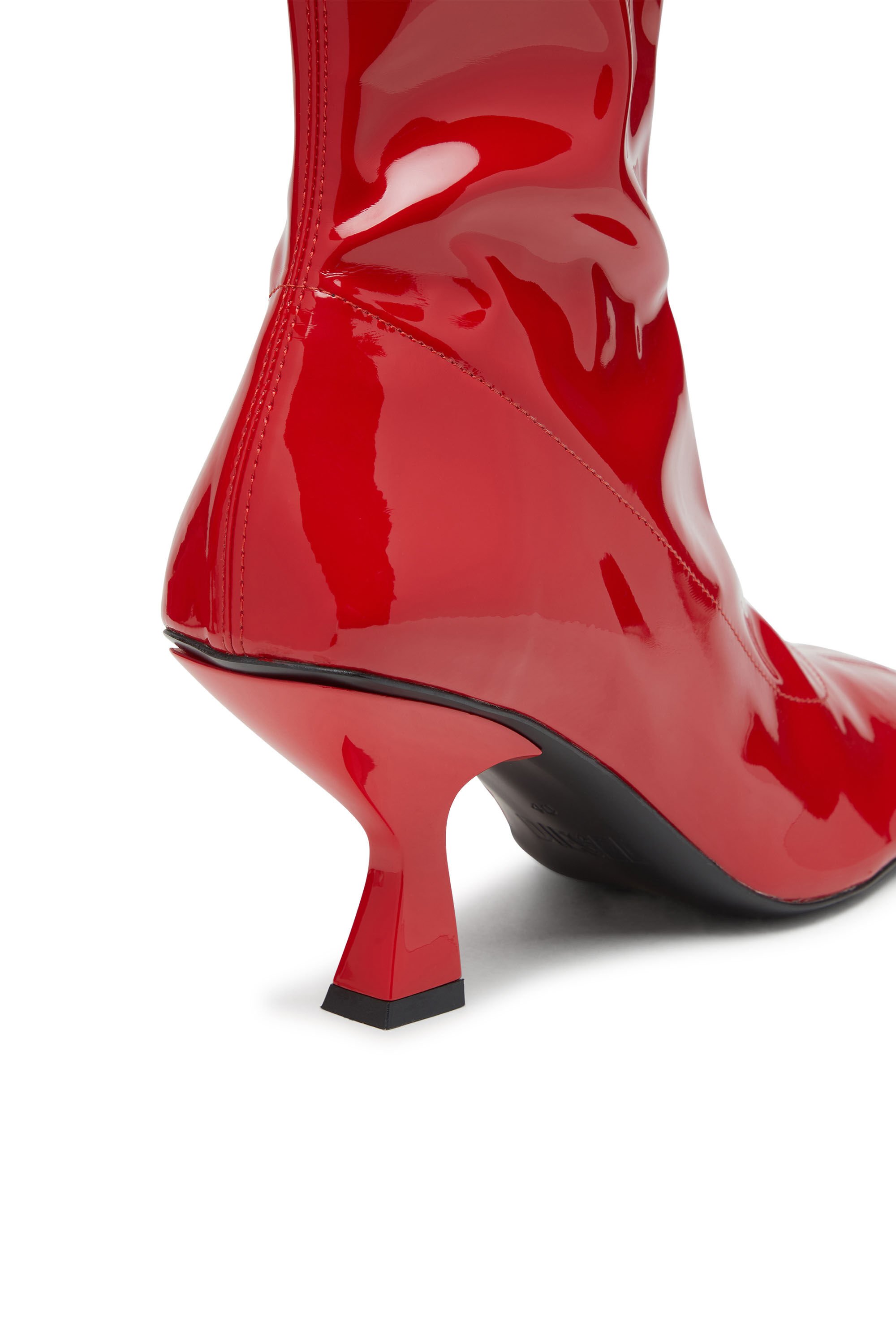 Diesel - D-AMBER MD BT, Female's D-Amber-Ankle boots in patent stretch PU in レッド - 5