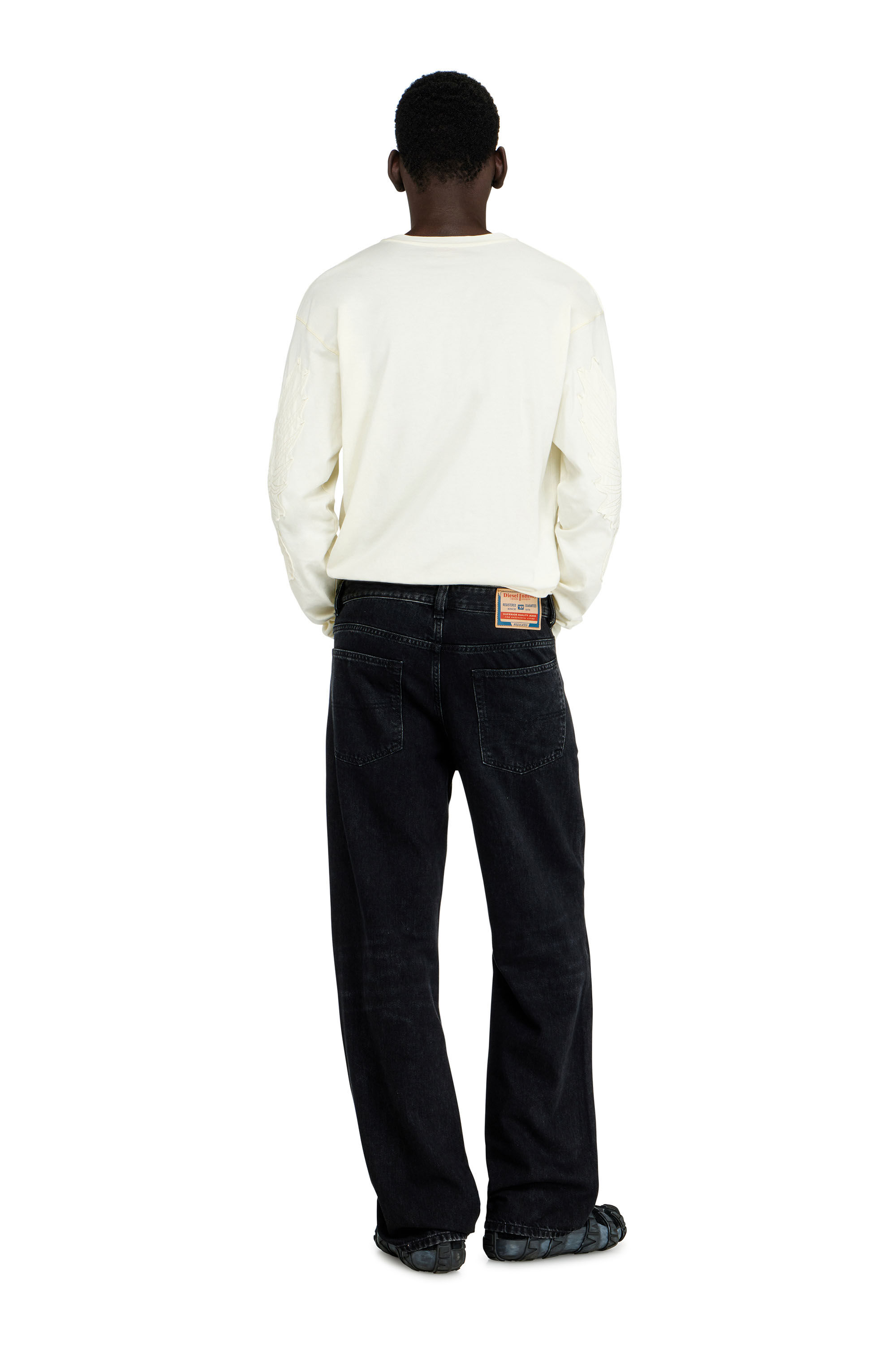 Diesel - Male's Relaxed Jeans 2001 D-Macro 09P09, ブラック/ダークグレー - 4