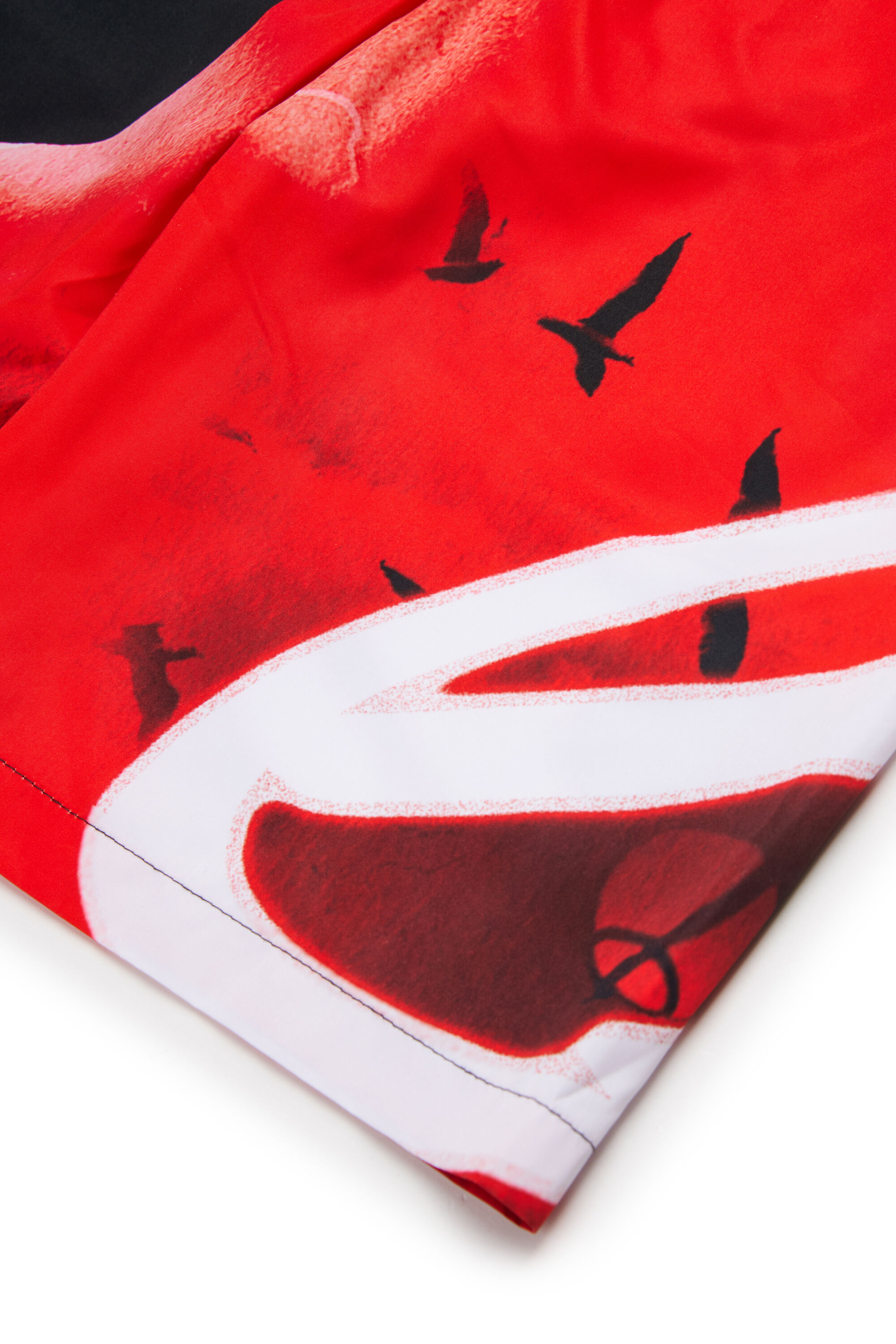 Diesel - MIOND, Male's Swim shorts with all-over blurred print in ブラック - 4