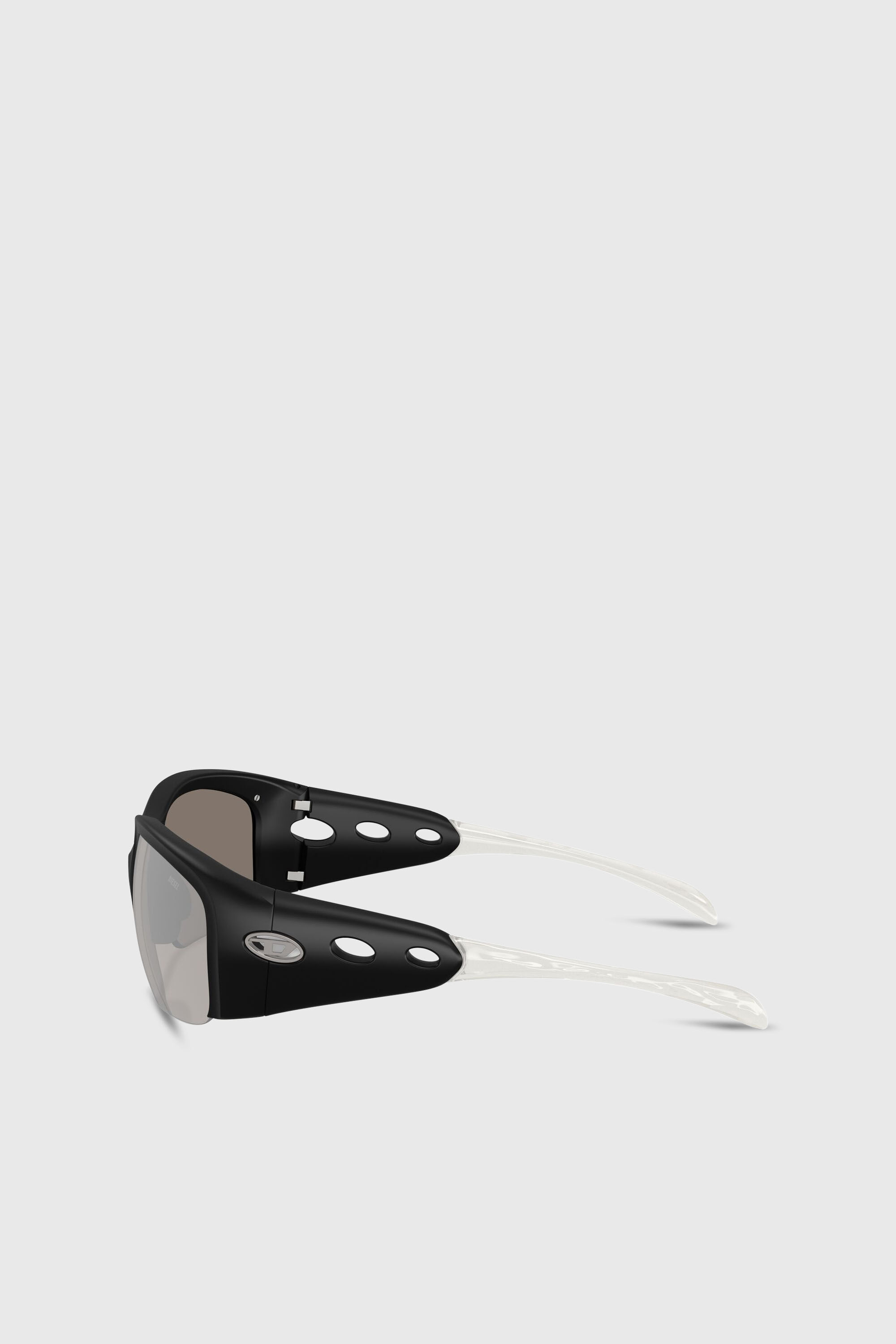 Diesel - 0DL3016U, Unisex's Wrap-around shape sunglasses in ブラック/グレー - 4
