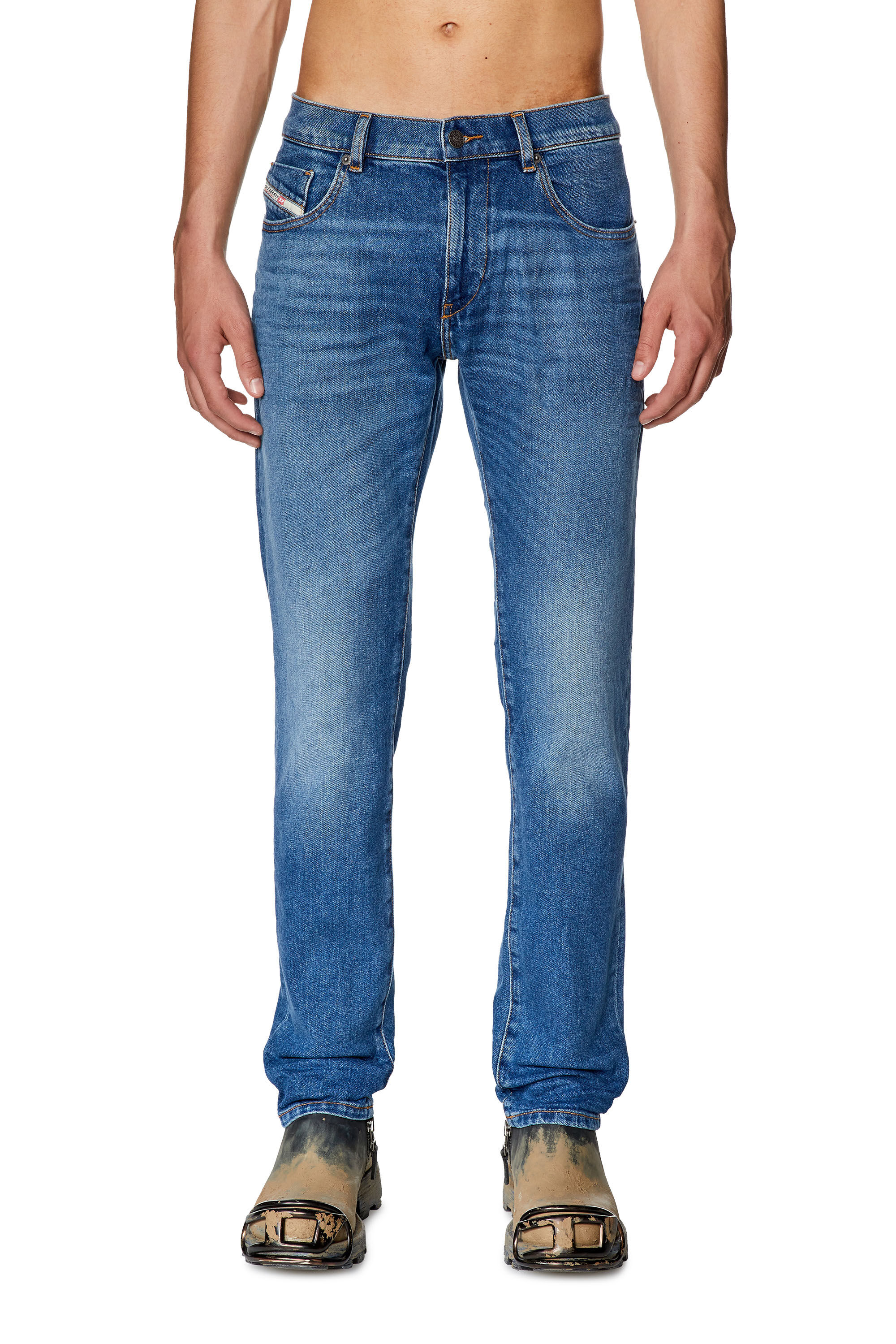 Diesel - Slim Jeans 2019 D-Strukt 0ENAT, ミディアムブルー - Image 3
