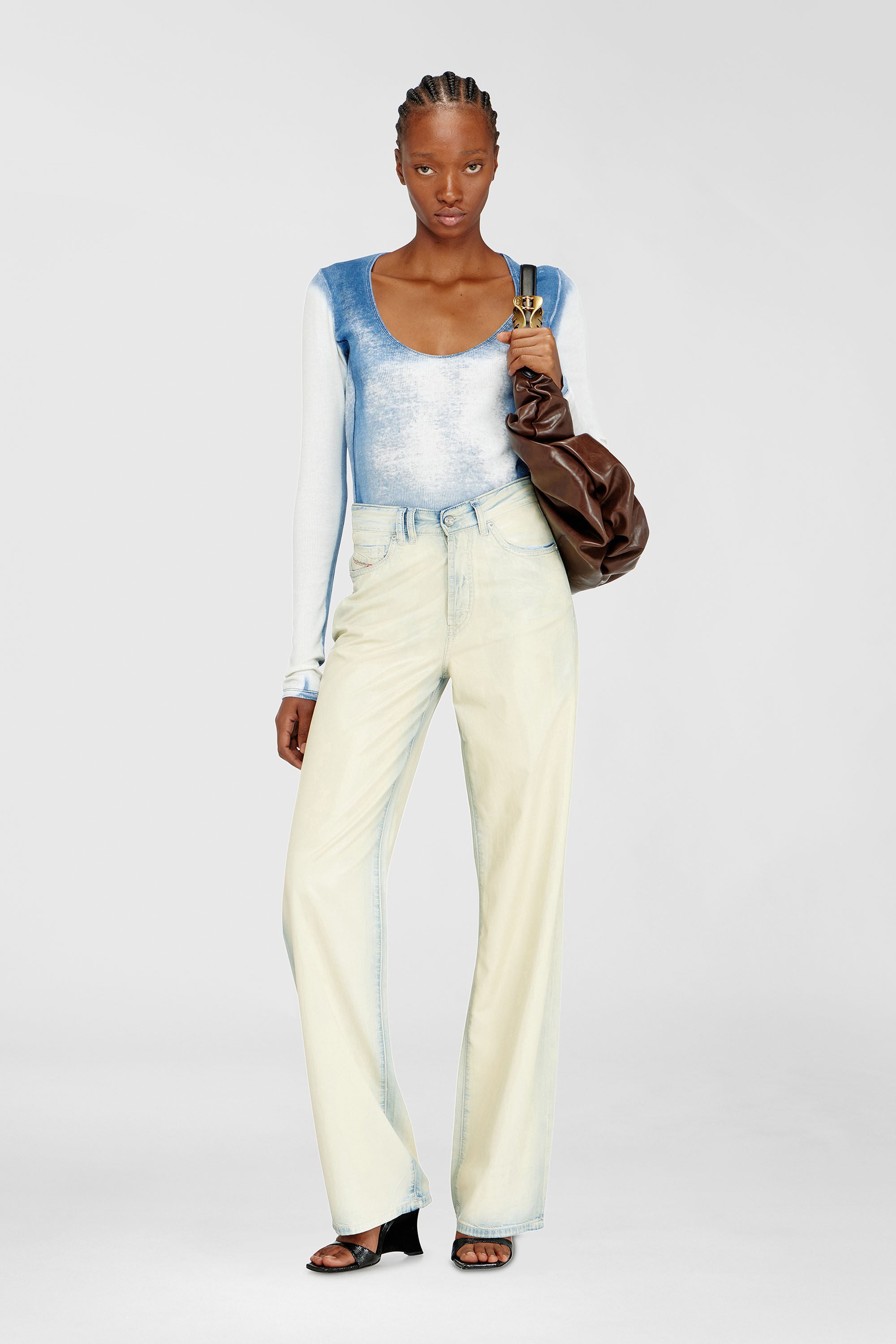 Diesel - GRAB-D HOBO L, Female's ホーボーバッグ L in ブラウン - 1