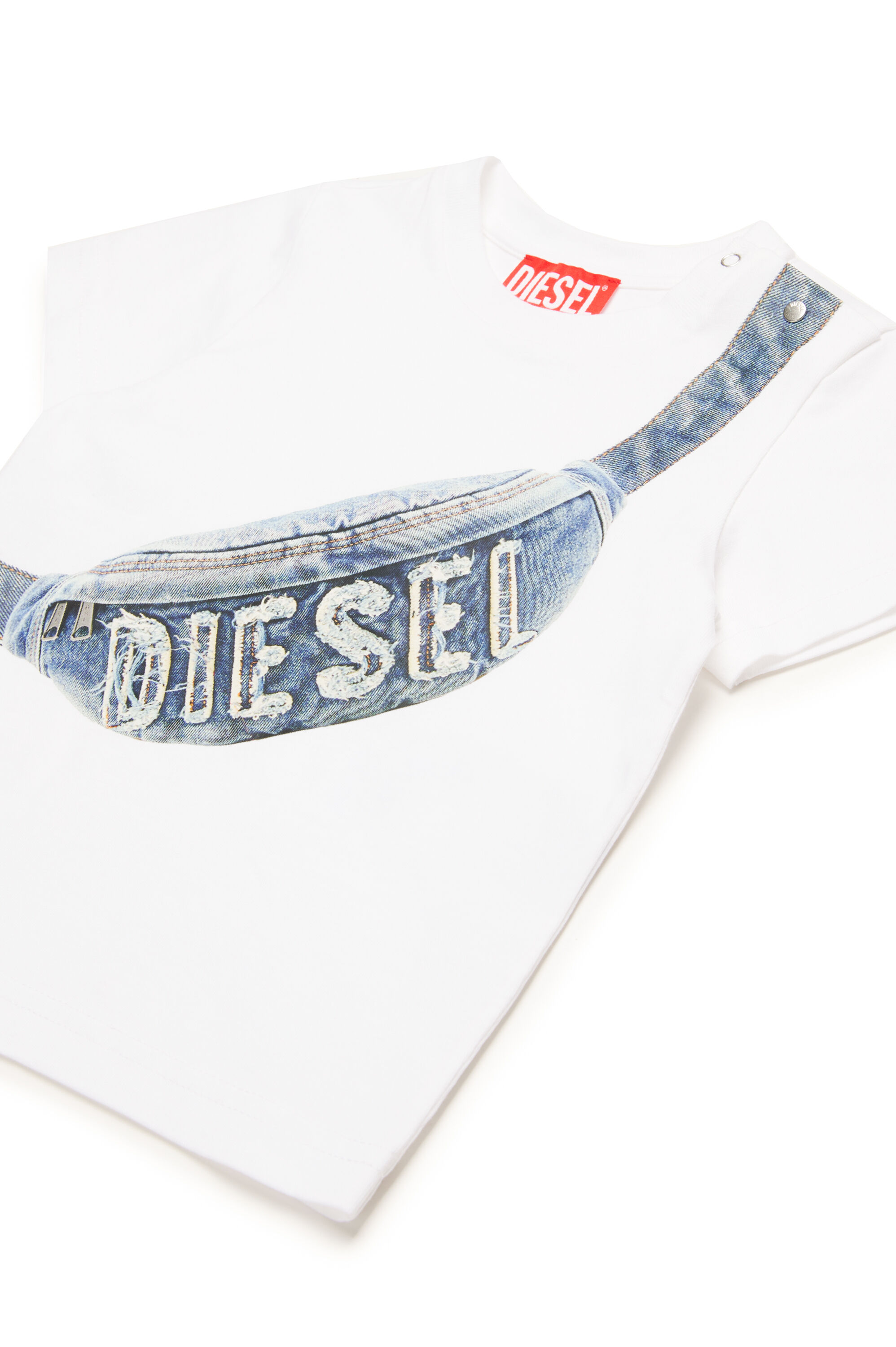 Diesel - TGIBBIB, Male's T-shirt with bumbag print in ホワイト - 3