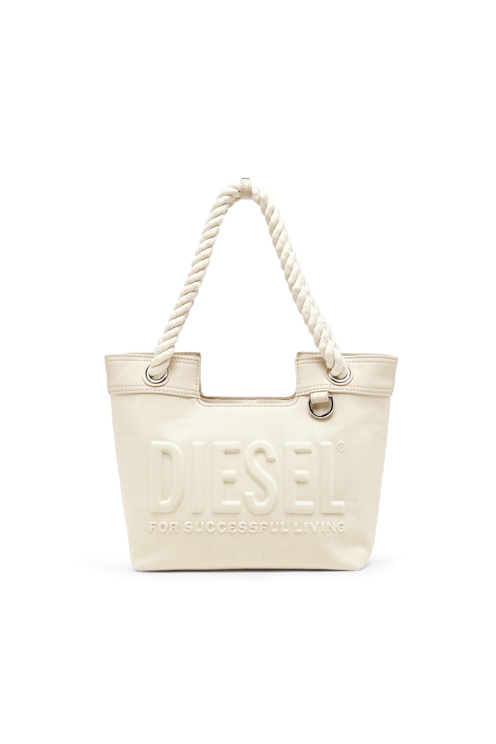 Diesel - DSL 3D SHOPPER XS, Female's Dsl 3D-Small shopping bag in Cordura fabric in クリーム - 1