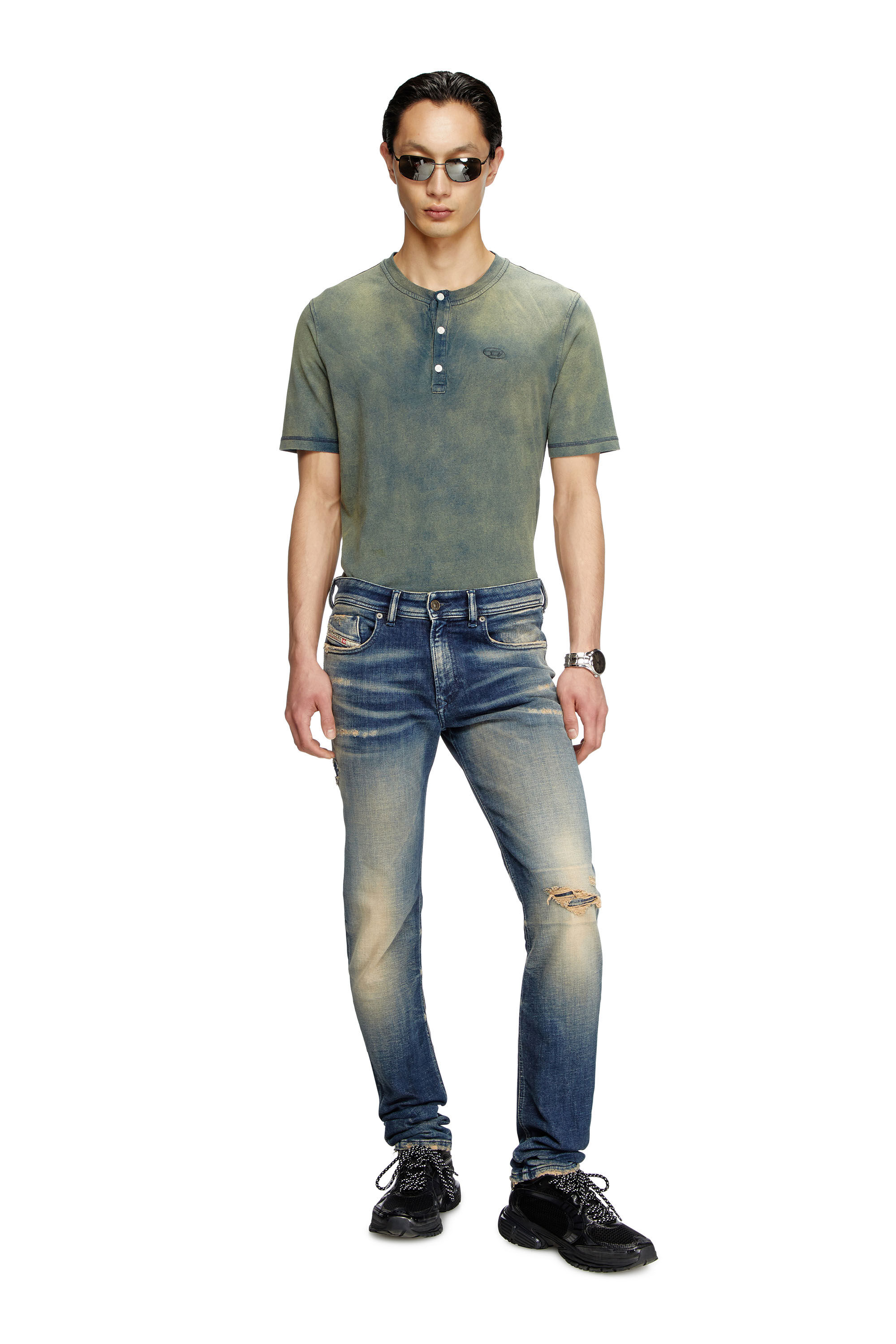 Diesel - Male's Skinny Jeans 1979 Sleenker 09K74, ダークブルー - 1